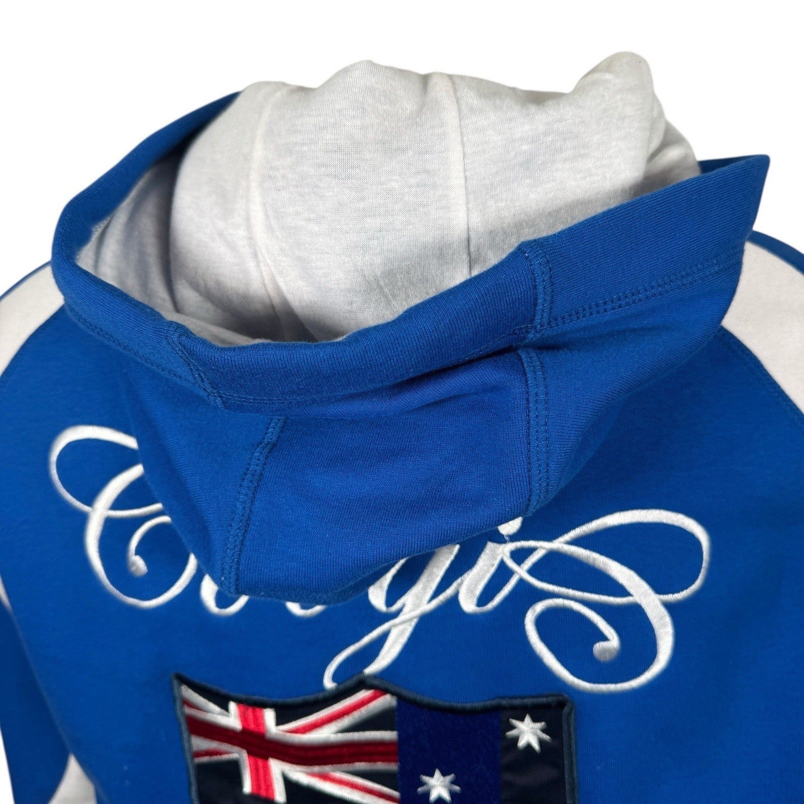 Coogi Expedition Australia Zip-Up Ski Hoodie Embroidery & 2-Tone Hood 80% Cotton
