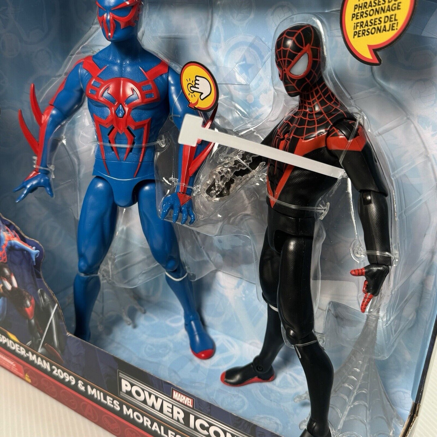 Marvel Spider Man 2099 & Miles Morales Talking Power Icons Figure Set Disney