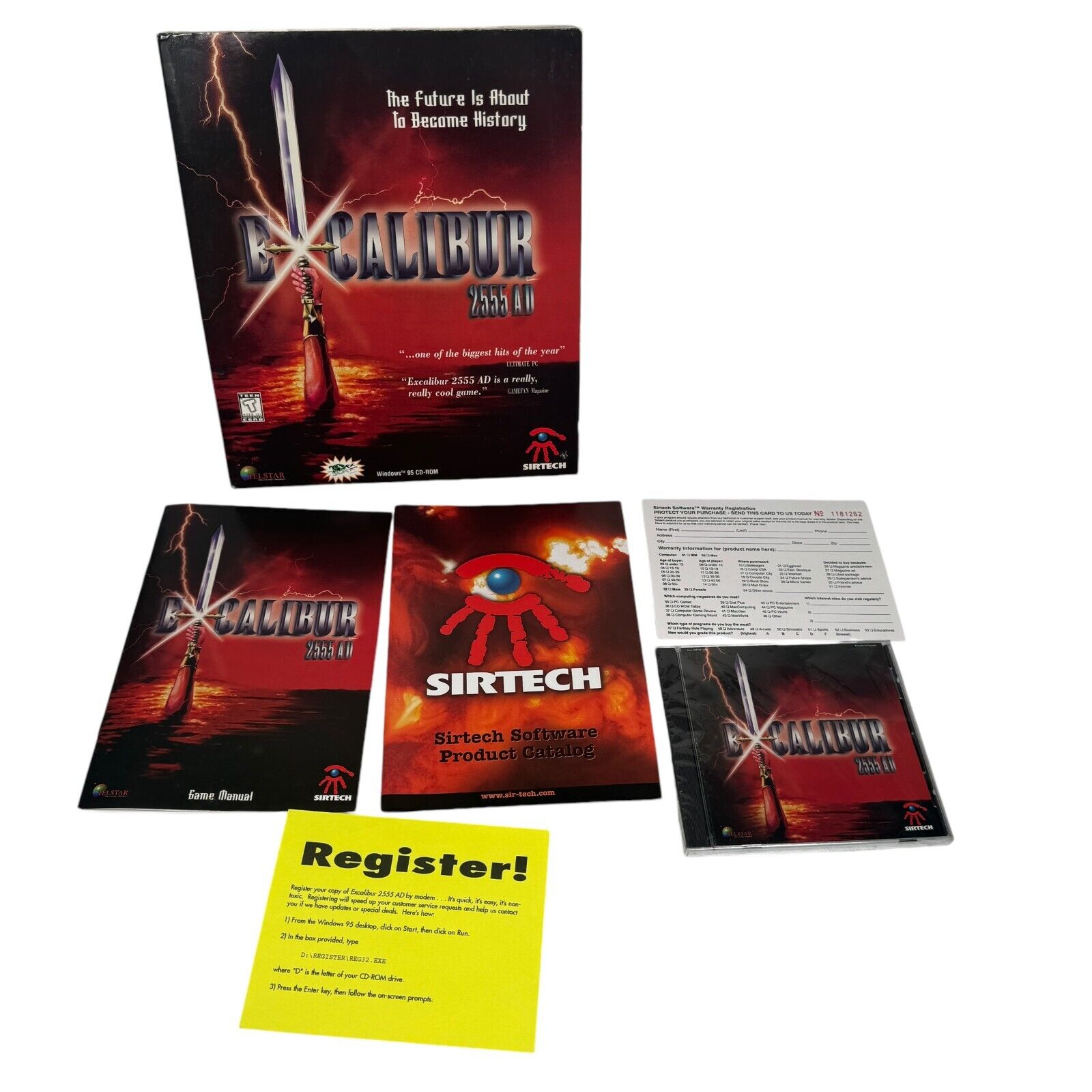 Excalibur 2555 AD Big Box PC Game by Sirtech New in Open Box Action RPG