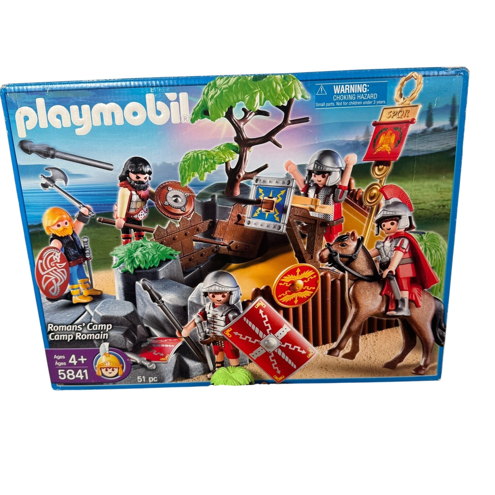 Playmobil Romans Camp 5841 Roman Soldier Figures Catapult Horse Set Incomplete