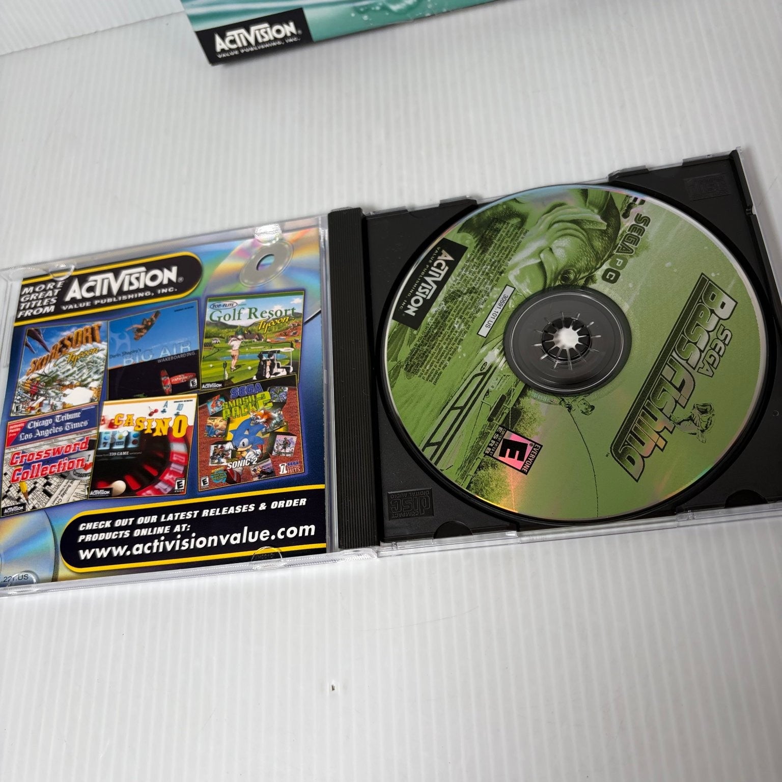 Sega Bass Fishing Big Box PC Video Game Fishing Simulation Complete RARE