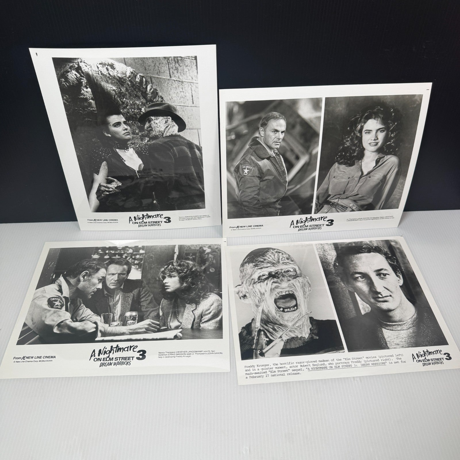 Vintage Lot of 9 A Nightmare on Elm Street 3 Dream Warriors 8x10 Stills Freddy