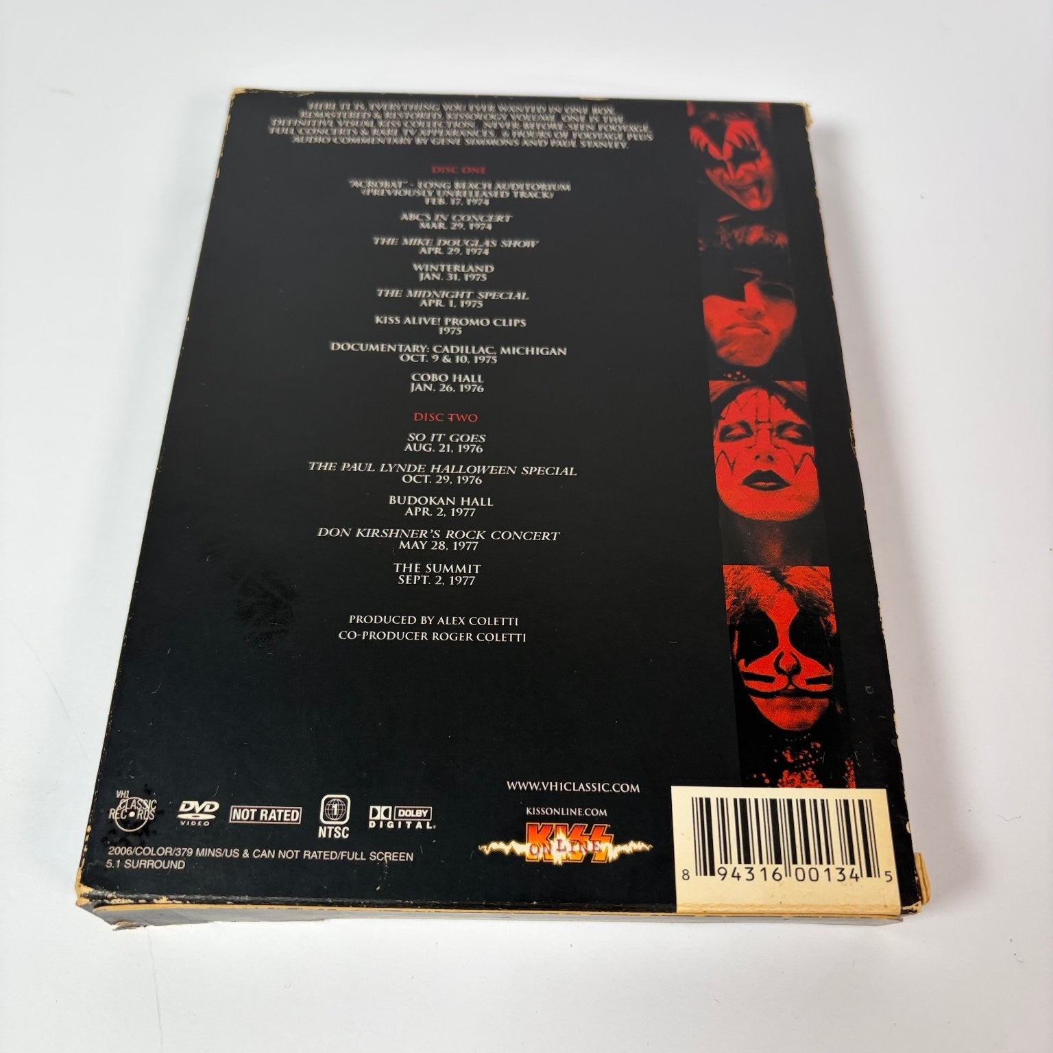 KISSOLOGY The Ultimate KISS Collection Vol. 1 1974-1977 2-Disc DVD Set Complete