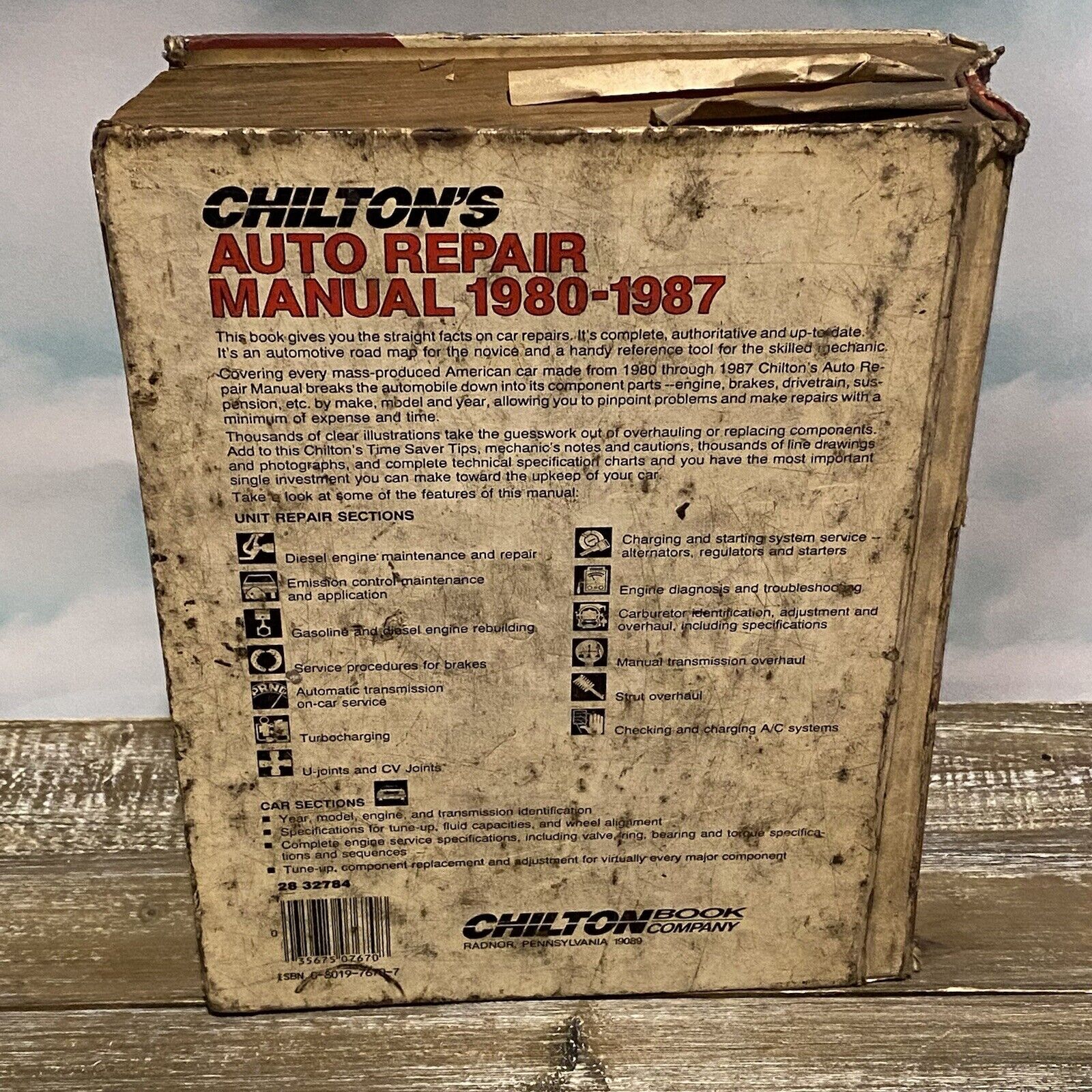 Chiltons Auto Repair Manual Hardcover 1980-1987 7670 U.S And Canadian Cars