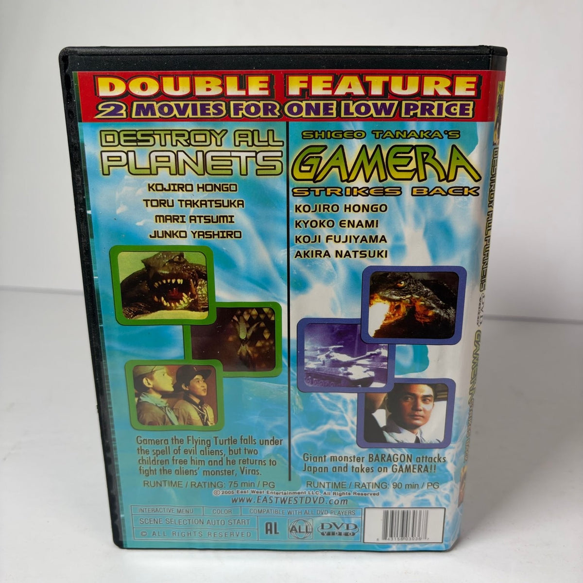 Gamera Strikes Back & Destroy All Planets DVD Double Feature Sci-Fi Kaiju