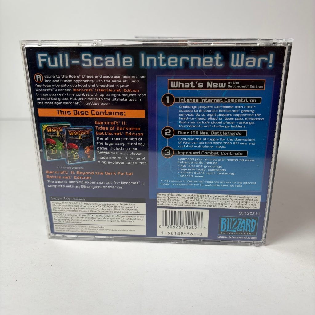 Warcraft II Battle.net Edition PC CD-ROM Blizzard Windows Mac Strategy Game