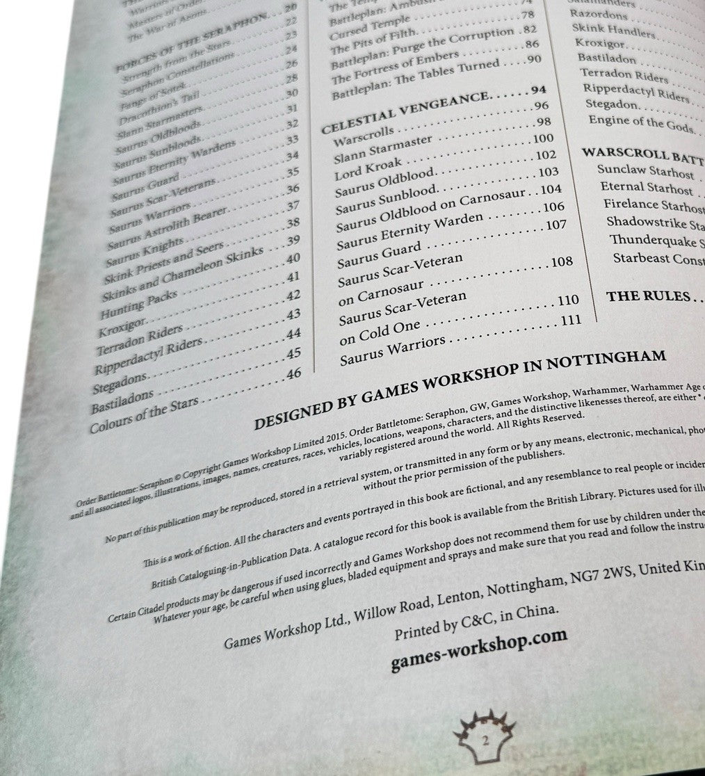 Warhammer Age Of Sigmar Seraphon Order Battletome Hardcover Army Book