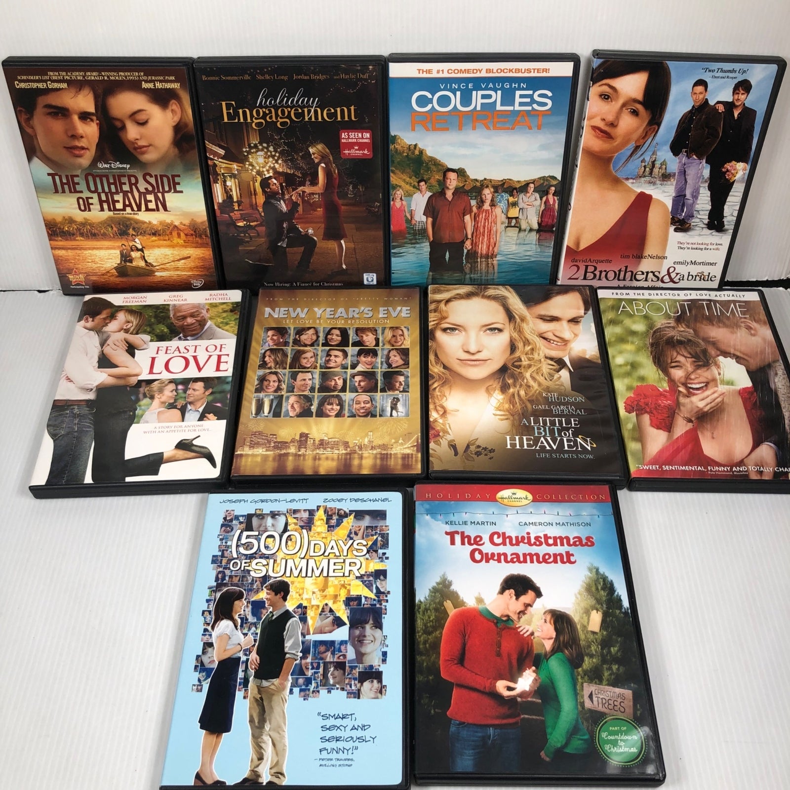 Romantic Comedy & Drama DVD Lot 10 Movies Including 500 Days Of Summer & More
