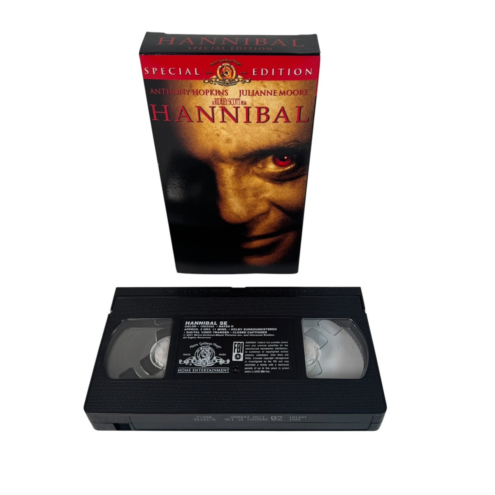 Vintage Hannibal Thriller Movie VHS Tape Anthony Hopkins Julianne Moore