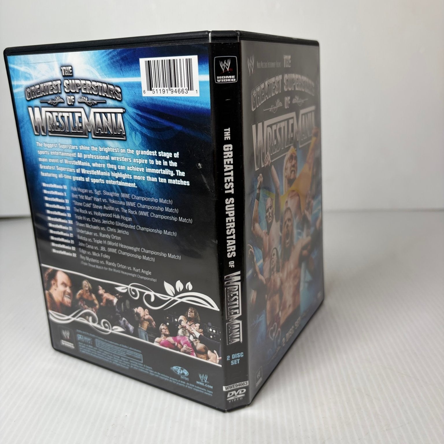 The Greatest Superstars of WrestleMania DVD 2008 Hulk Hogan WWE Wrestling