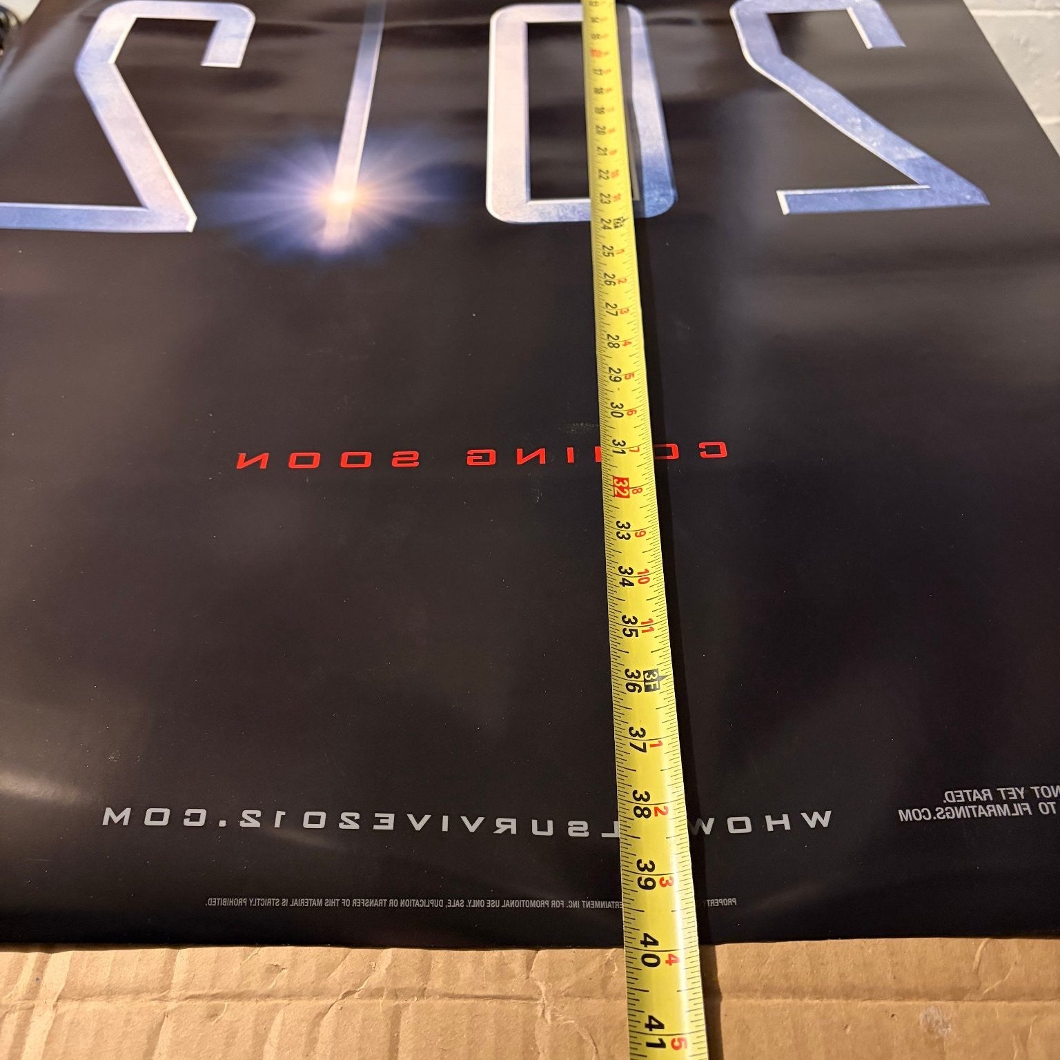 2012 Advance Teaser One Sheet Movie Poster 2009 Double-Sided Roland Emmerich