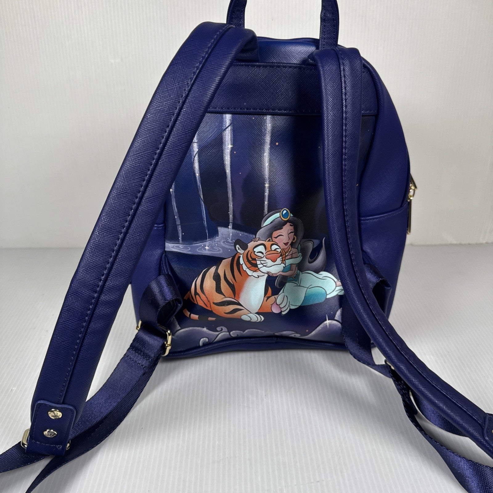Loungefly Disney Aladdin Princess Jasmine Castle Abu Mini Backpack Genie Lamp