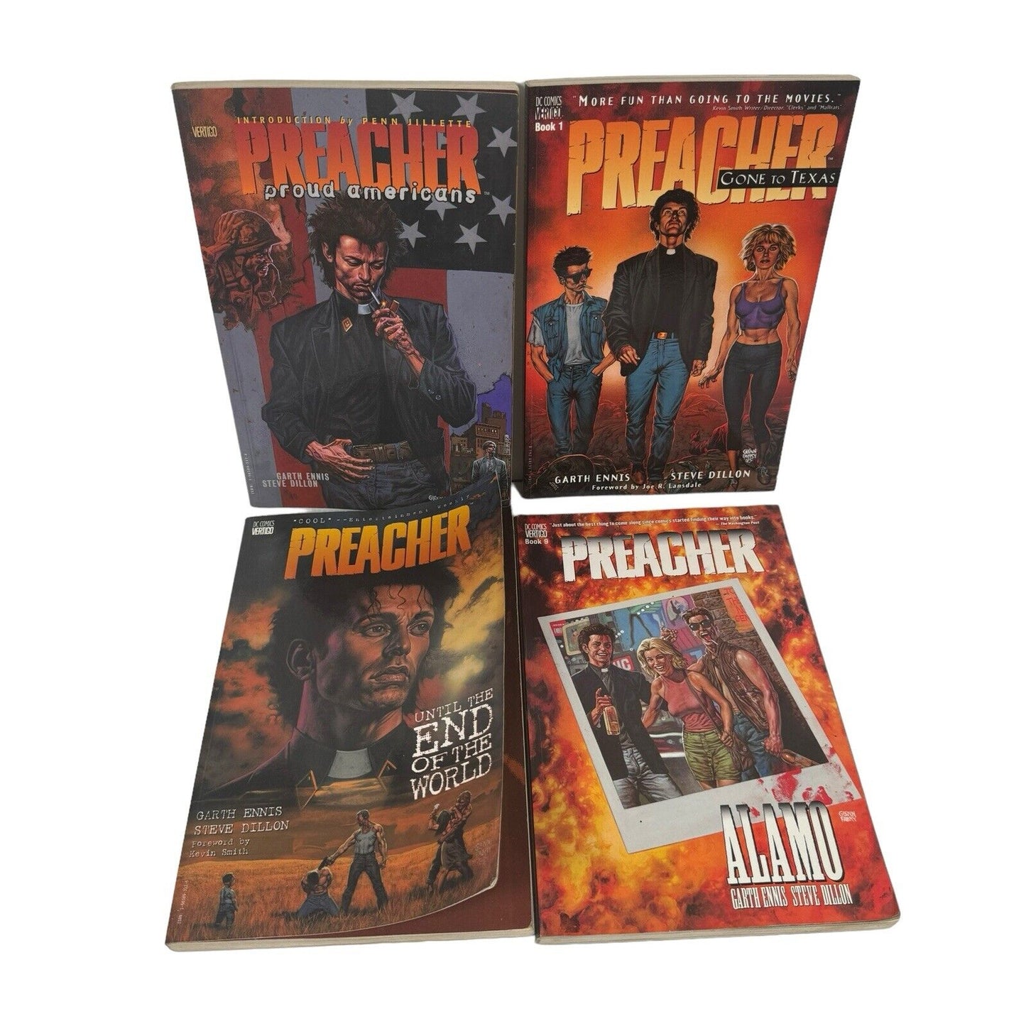 Lot Of 8 Preacher Graphic Novels Vertigo DC Vol 1, 4-5, 7-9 & More