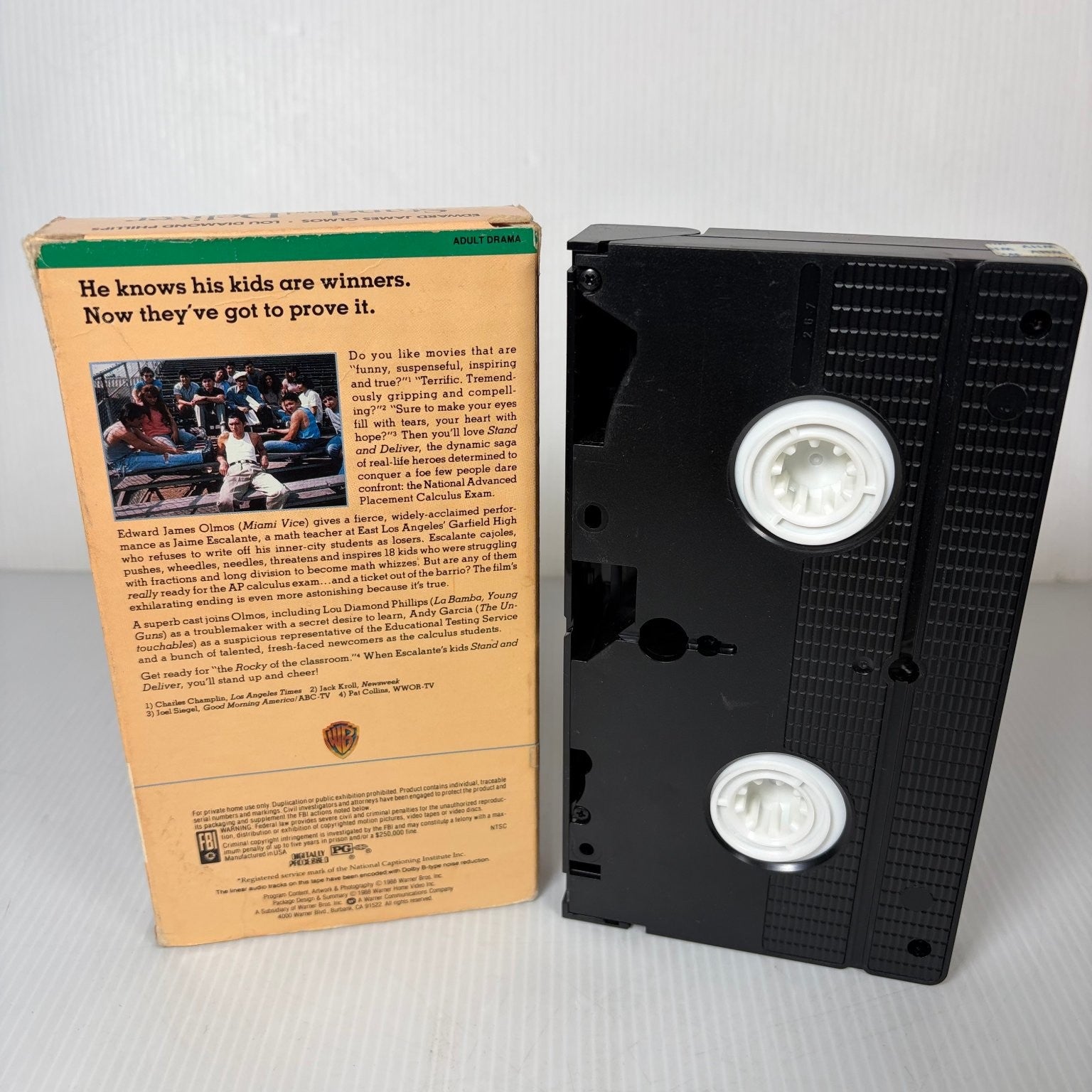 Stand and Deliver VHS 1988 Adult Drama Warner Bros. Edward James Olmos