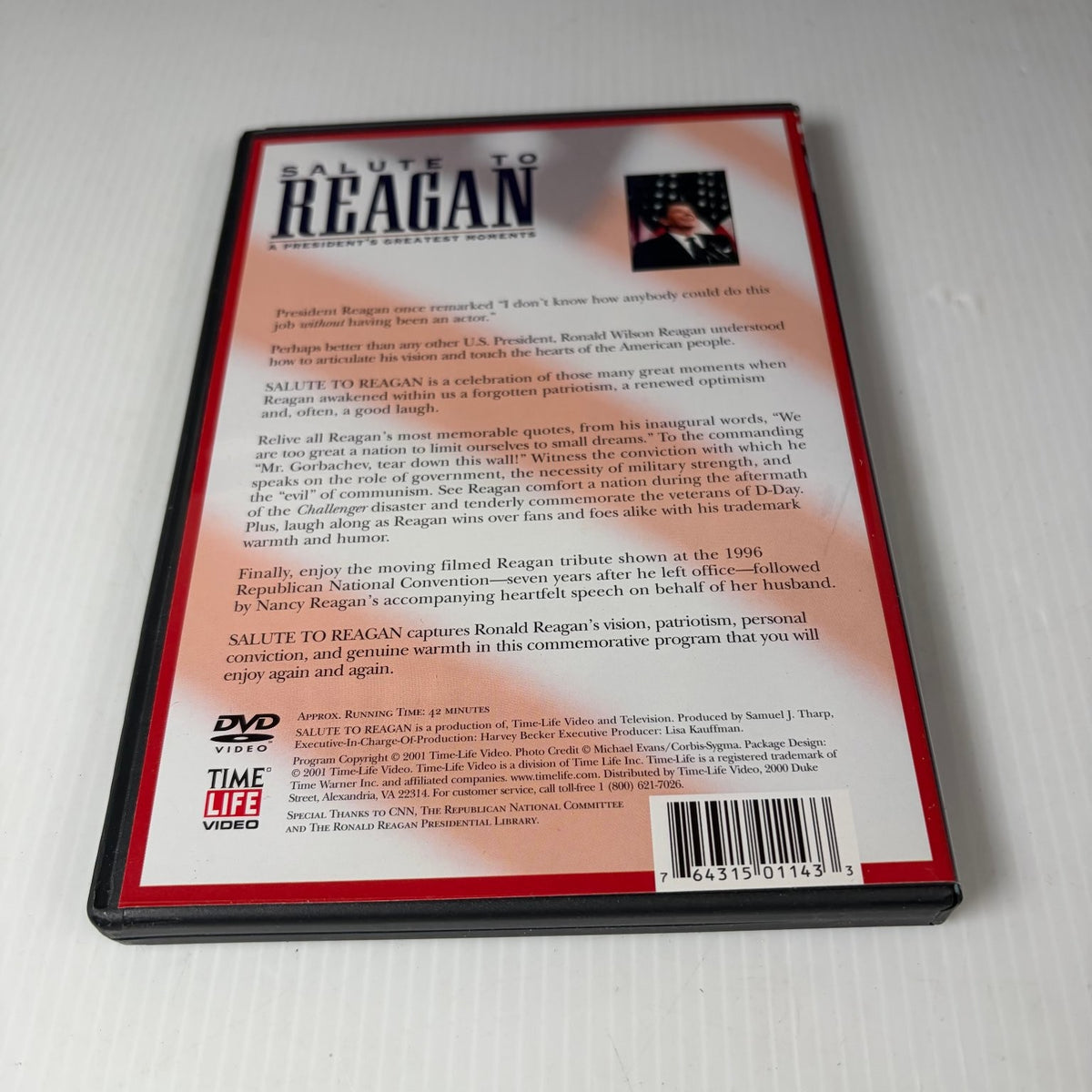 Salute to Reagan DVD 2001 Documentary Ronald Wilson Reagan Tribute