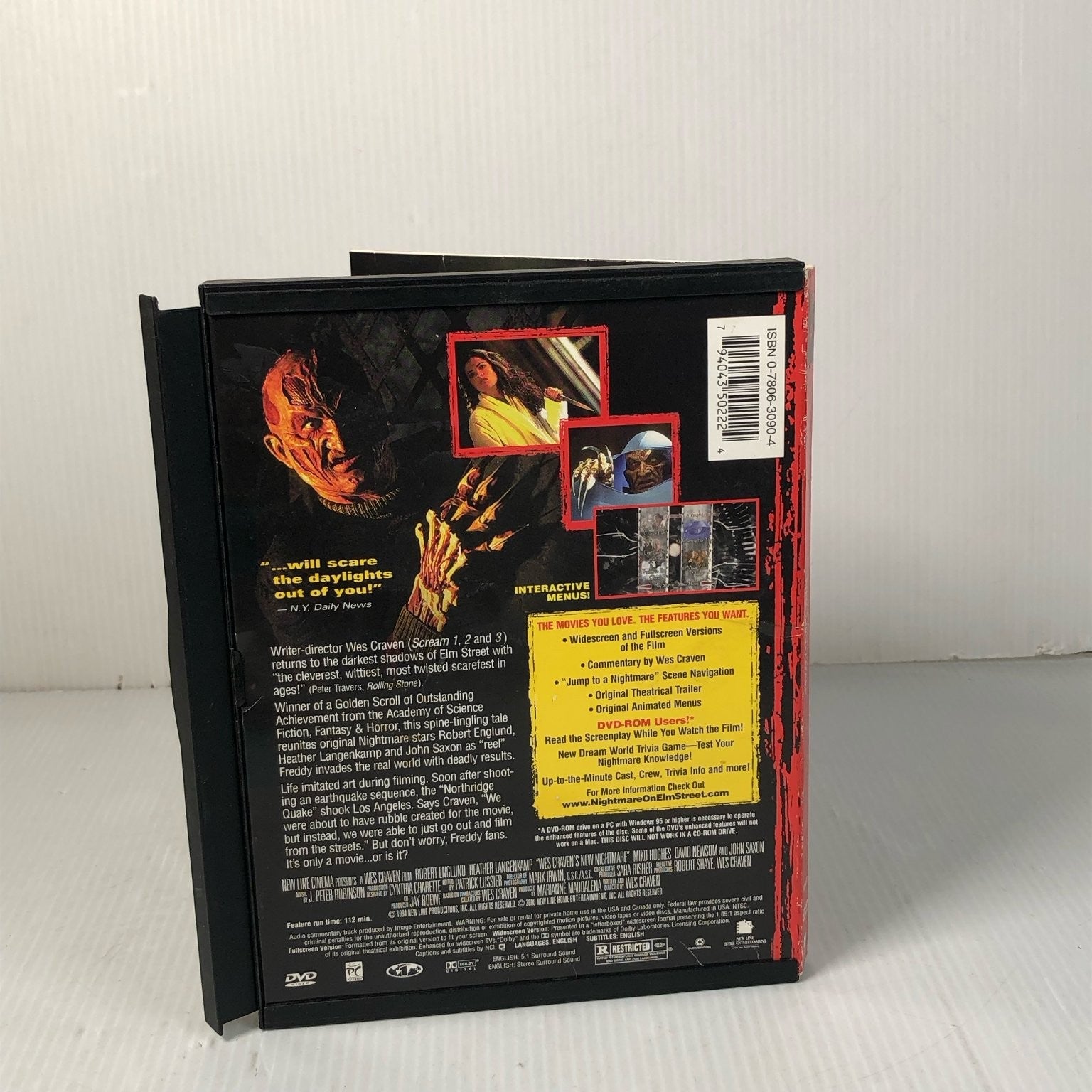 Wes Craven's New Nightmare DVD 1994 Robert Englund Heather Langenkamp Horror