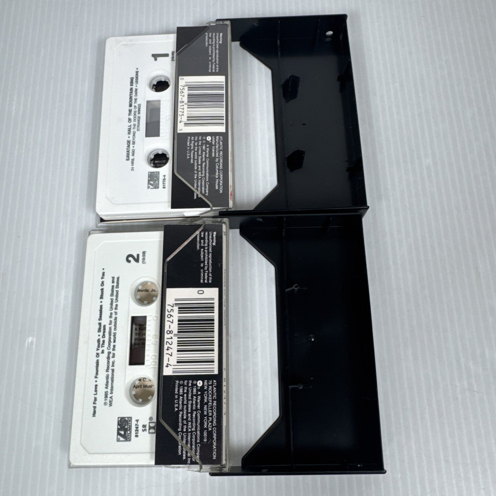 Savatage Lot Of 2 Cassette Tapes Power of the Night & Hall Of the Mountain King