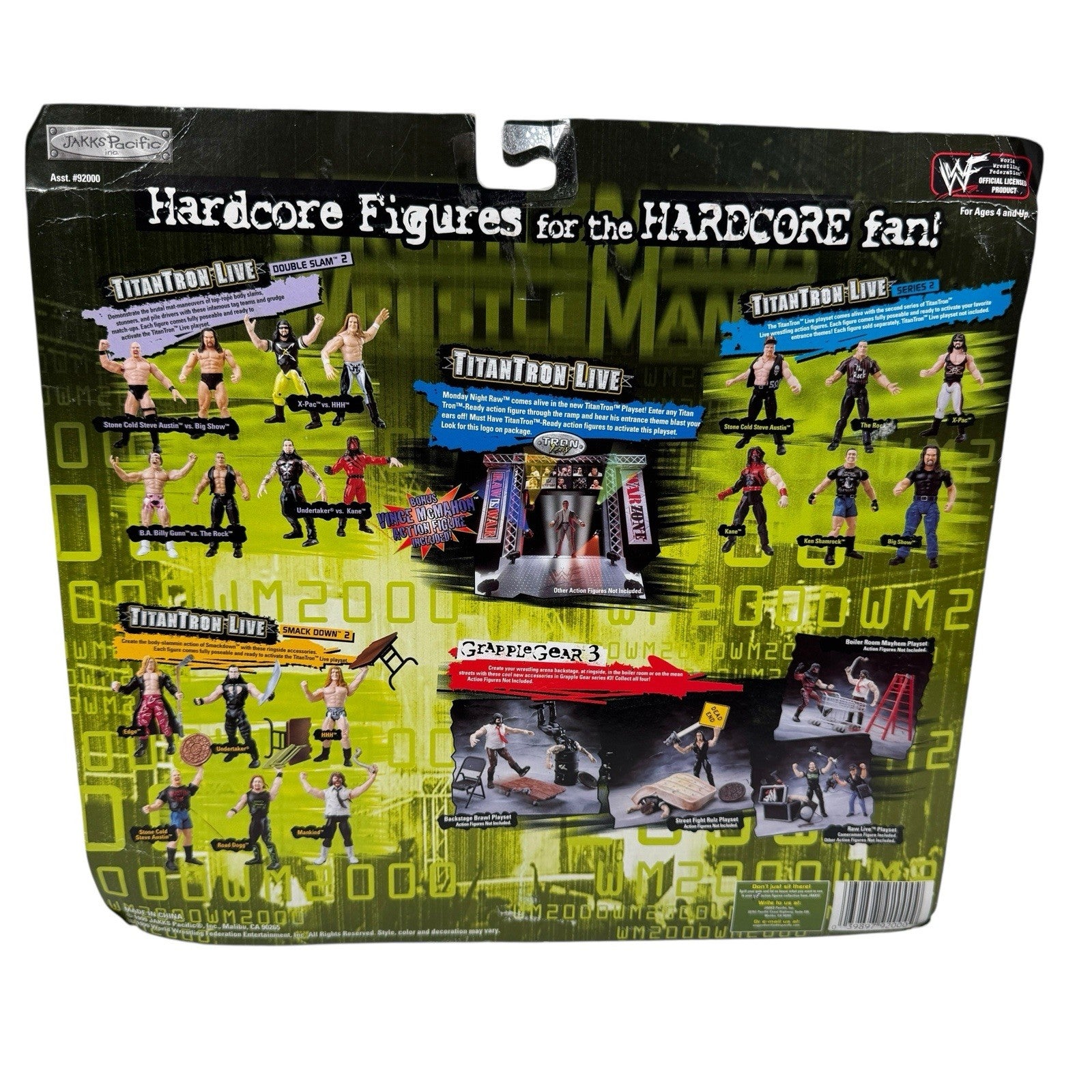 WWF JAKKS WrestleMania 2000 TitanTron Live The Rock & Billy Gunn Double Slam S2