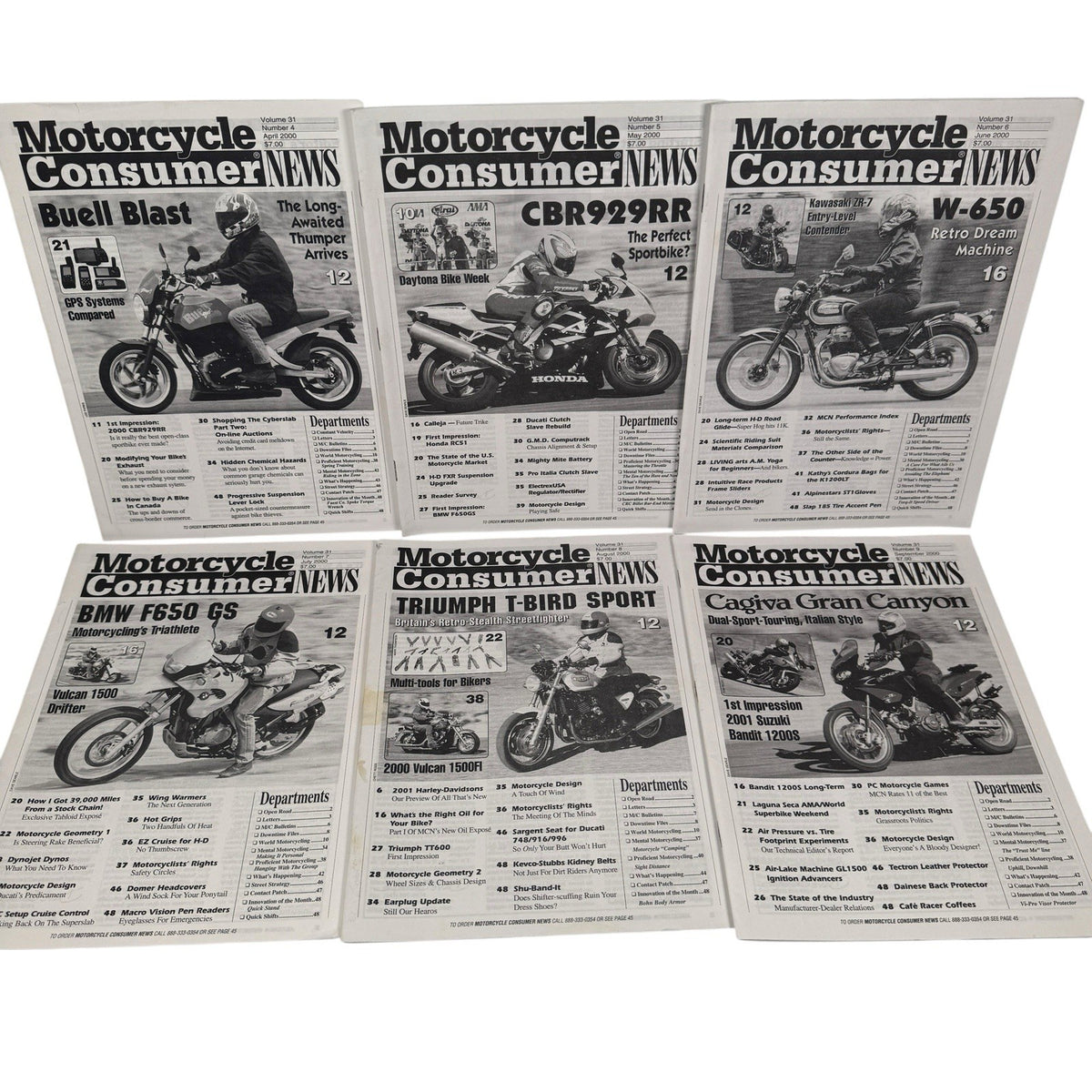 Vintage Mixed Lot Of 54 Motorcycle Consumer News Magazines 1999-2007