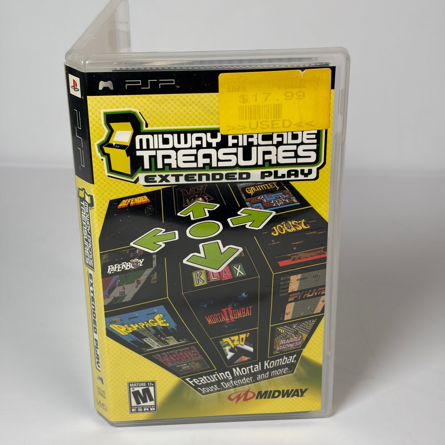 Midway Arcade Treasures Extended Play PSP Game Classic Arcade Complete CIB