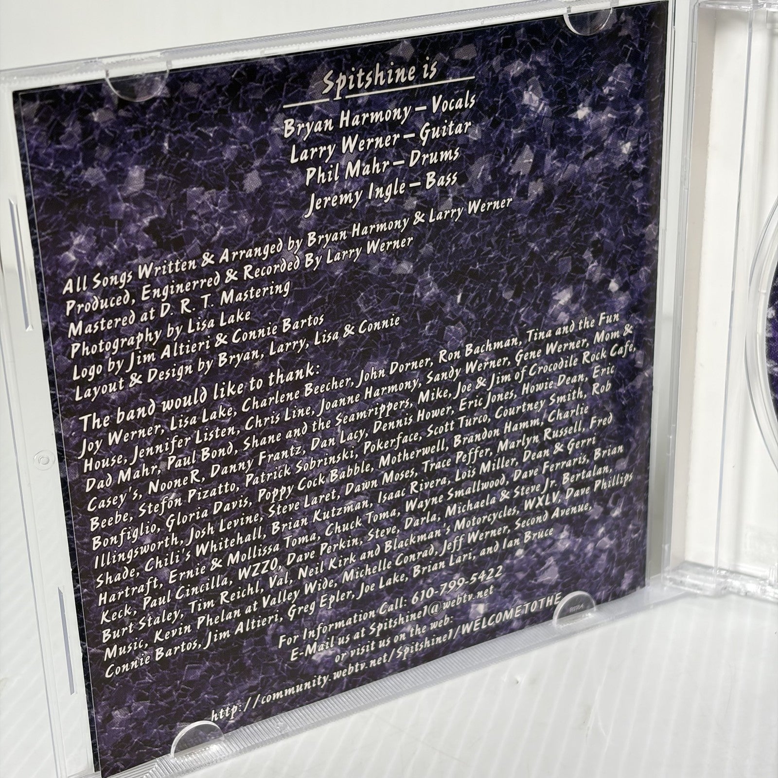 Spitshine CD Self-Titled Album 2001 Rock Music Independent Local Band Release