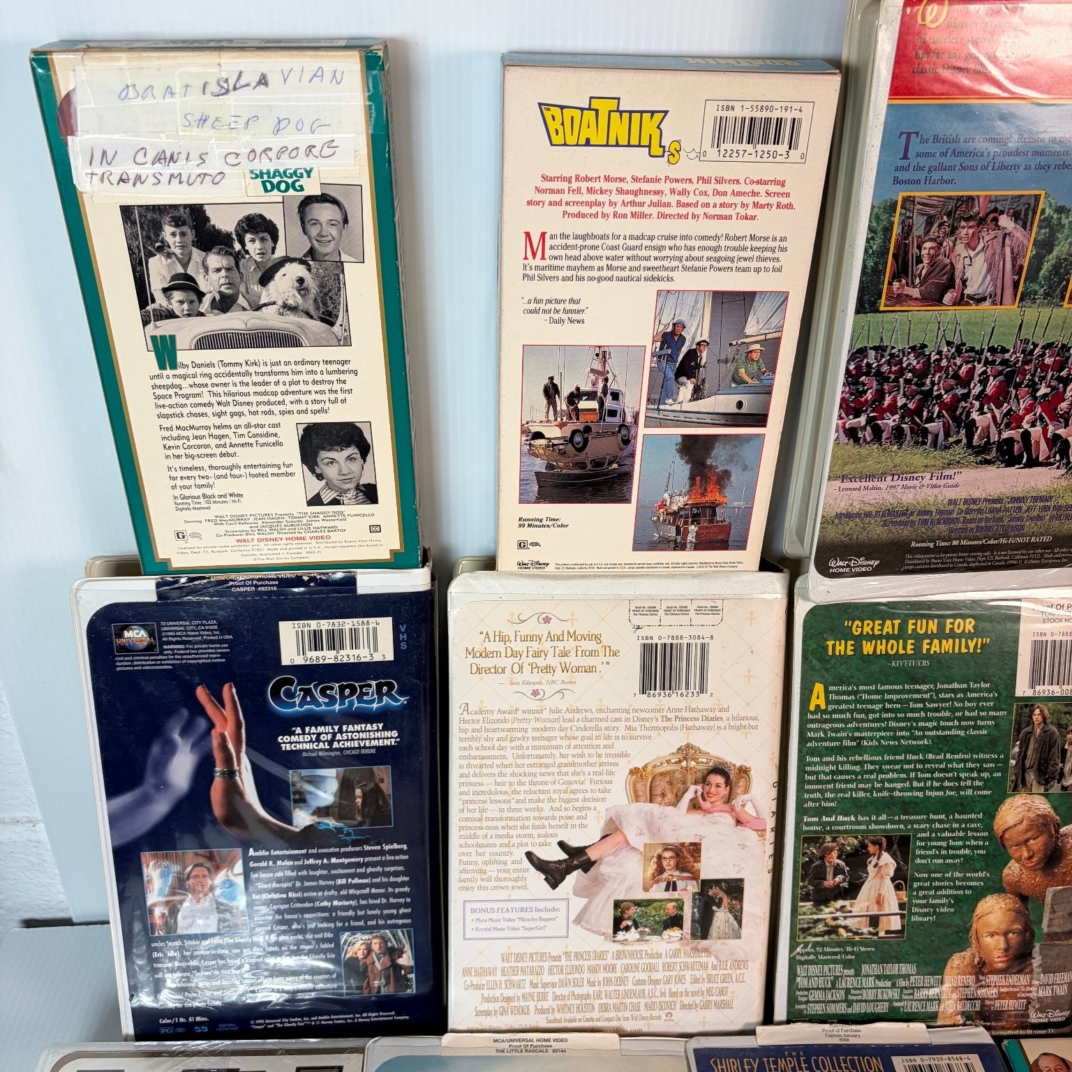 Disney VHS Lot of 21 Casper Mary Poppins Princess Diaries Jumanji & More