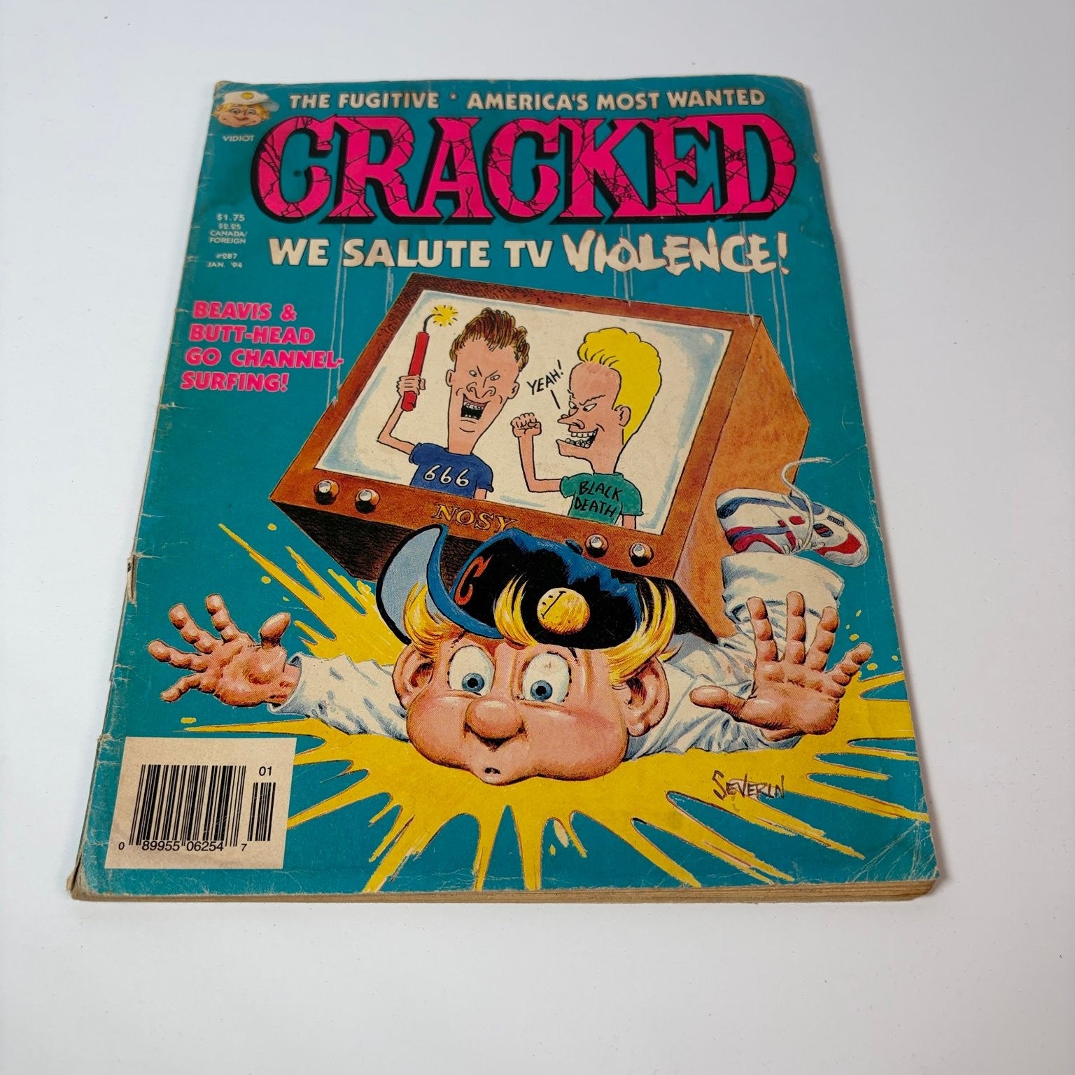 Cracked Magazine January 1994 Beavis & Butt-Head TV Violence Humor Satire