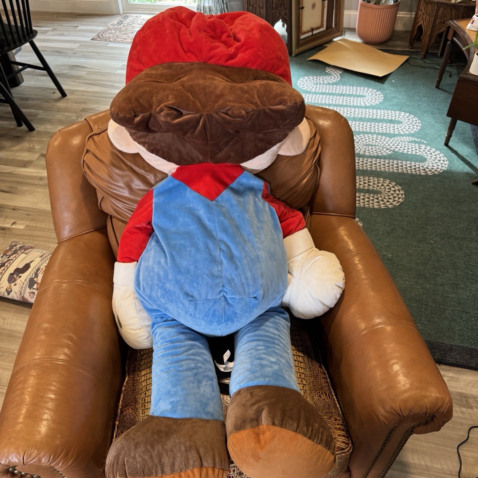 Official Nintendo Super Mario Bros Brothers 48 inch / 4 ft JUMBO Plush Mario