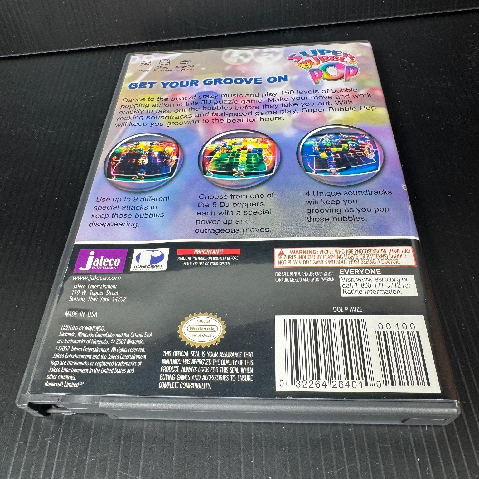 Super Bubble Pop Nintendo GameCube Complete CIB Video Game Puzzle Multiplayer