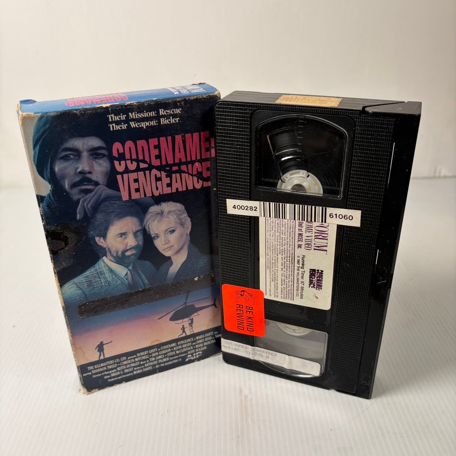 Codename Vengeance VHS 1990 Action Thriller Robert Ginty AIP