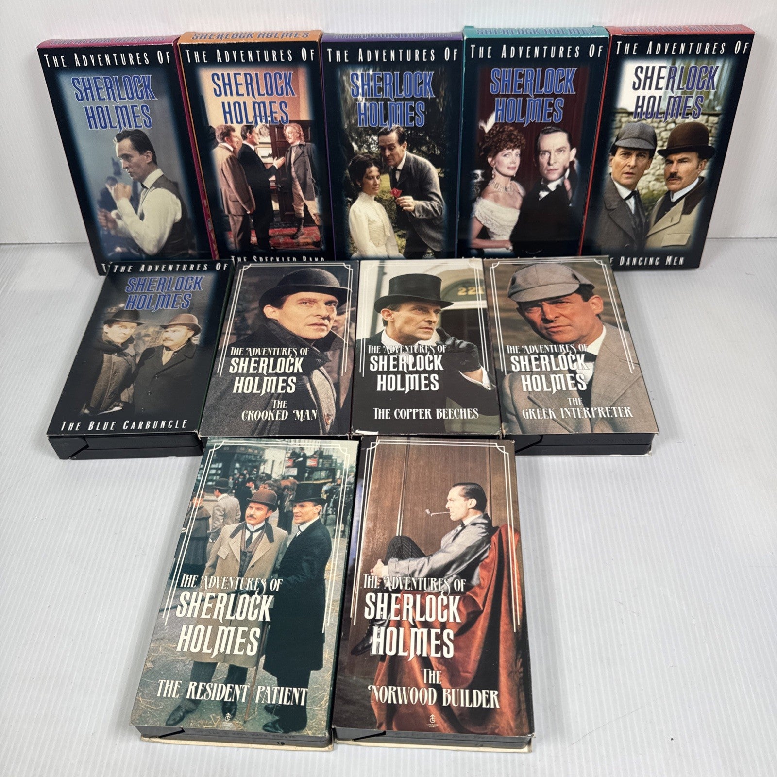 The Adventures of Sherlock Holmes Lot of 11 VHS Videotapes Jeremy Brett