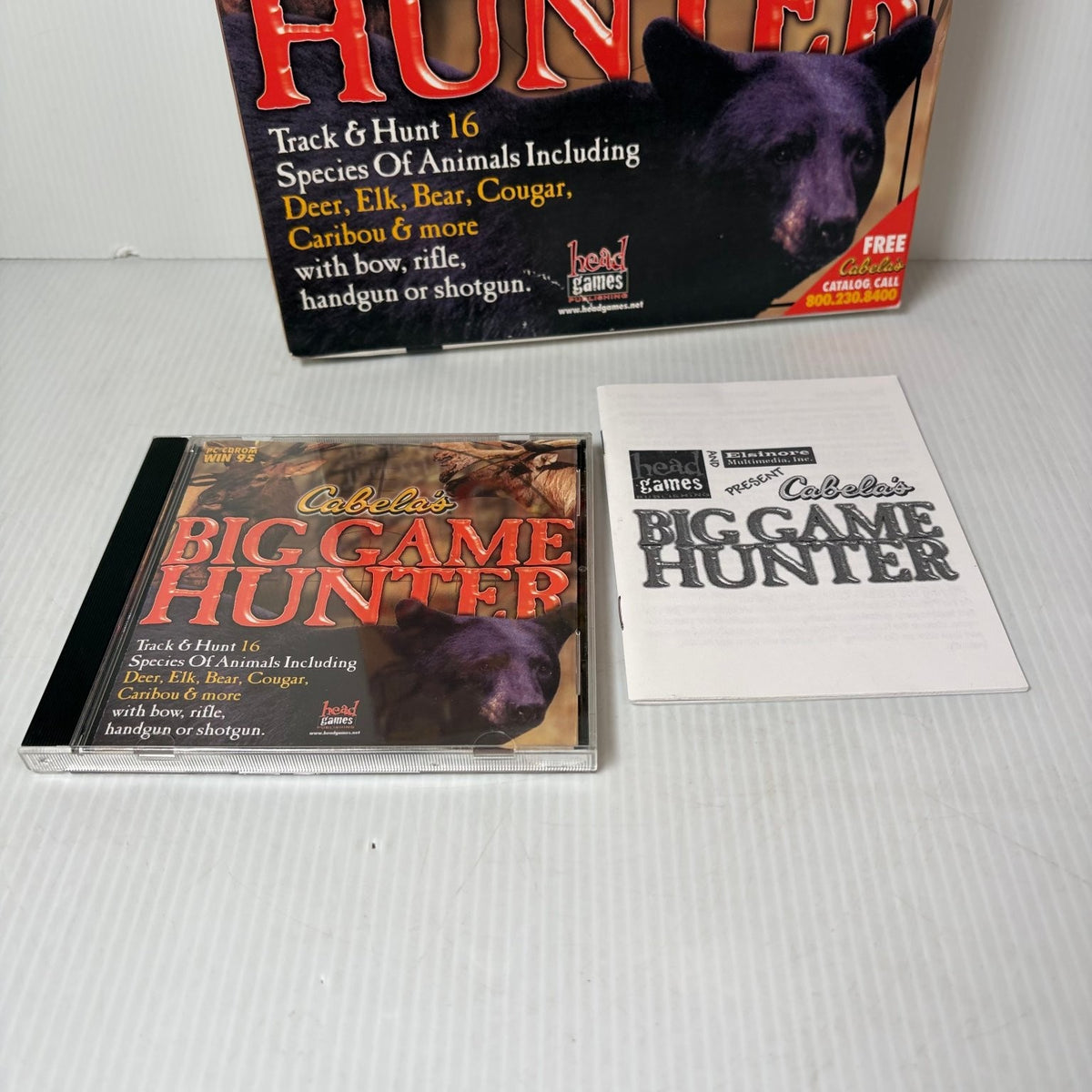 Cabela's Big Game Hunter Big Box PC CD-ROM Windows 95 Hunting Video Game FPS