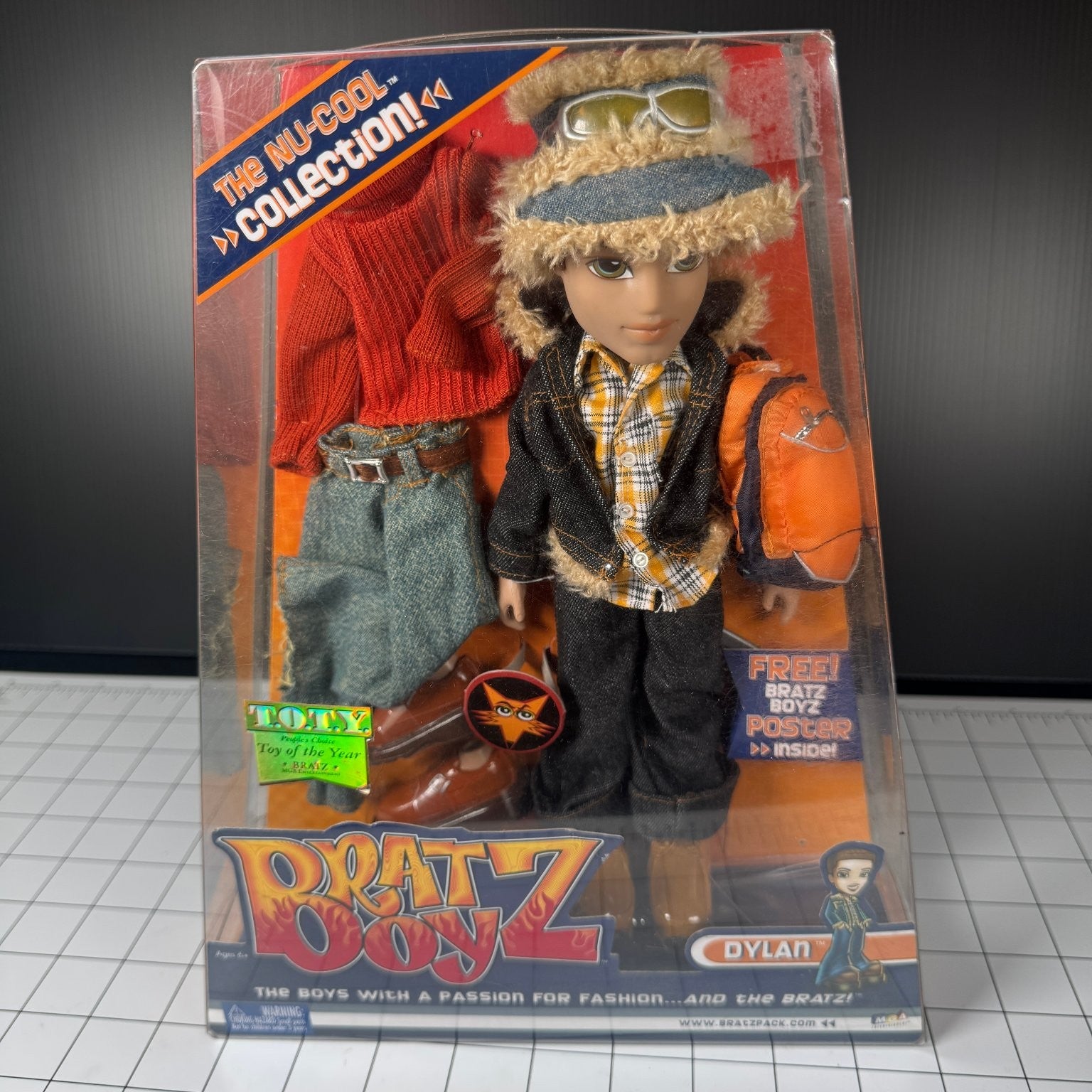 MGA Bratz Boyz Dylan Action Figure Nu-Cool Collection 8 Inch Sealed 2003 TOTY