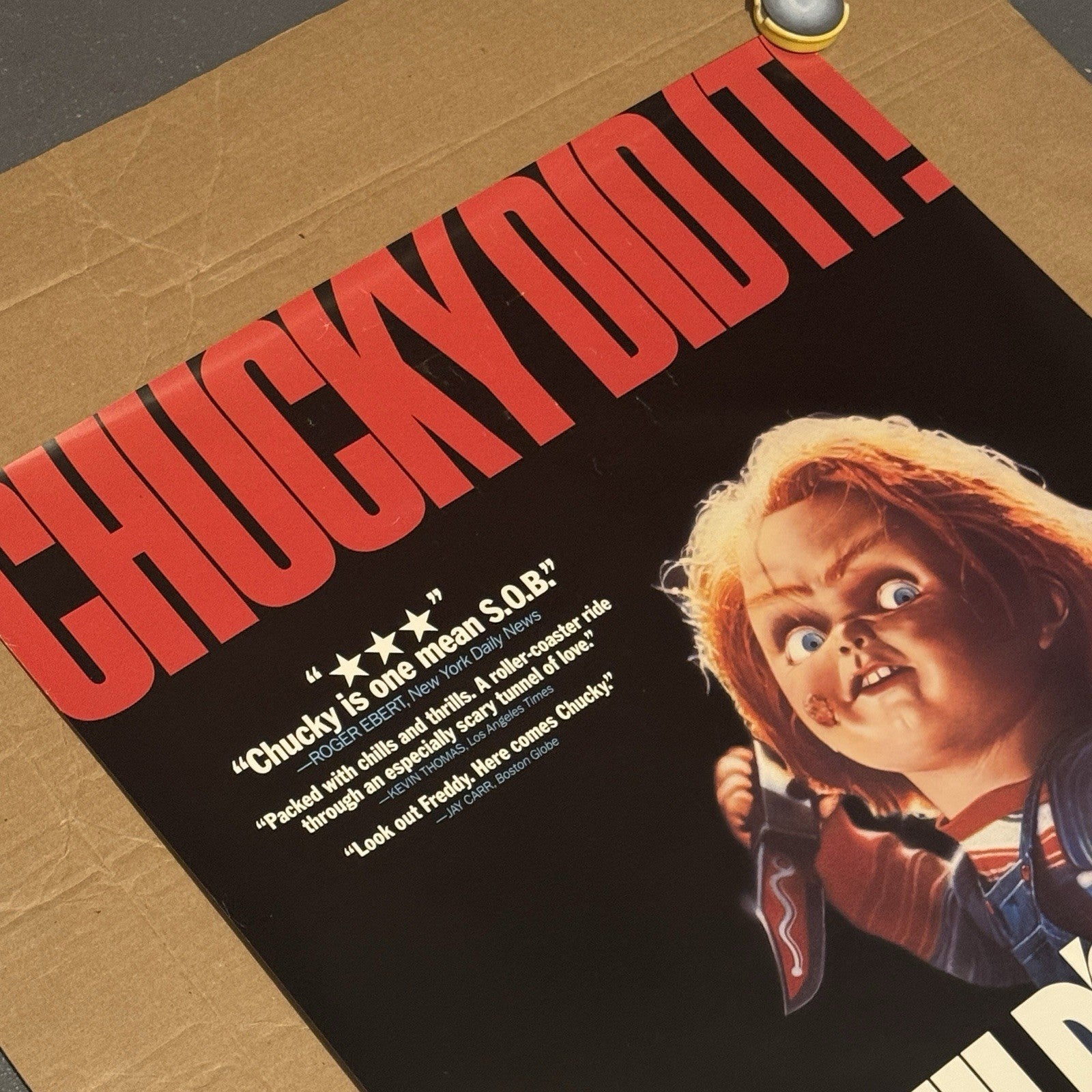 Vintage Child’s Play Movie Poster 1988 24x36 Chucky Did It Video Store One Sheet