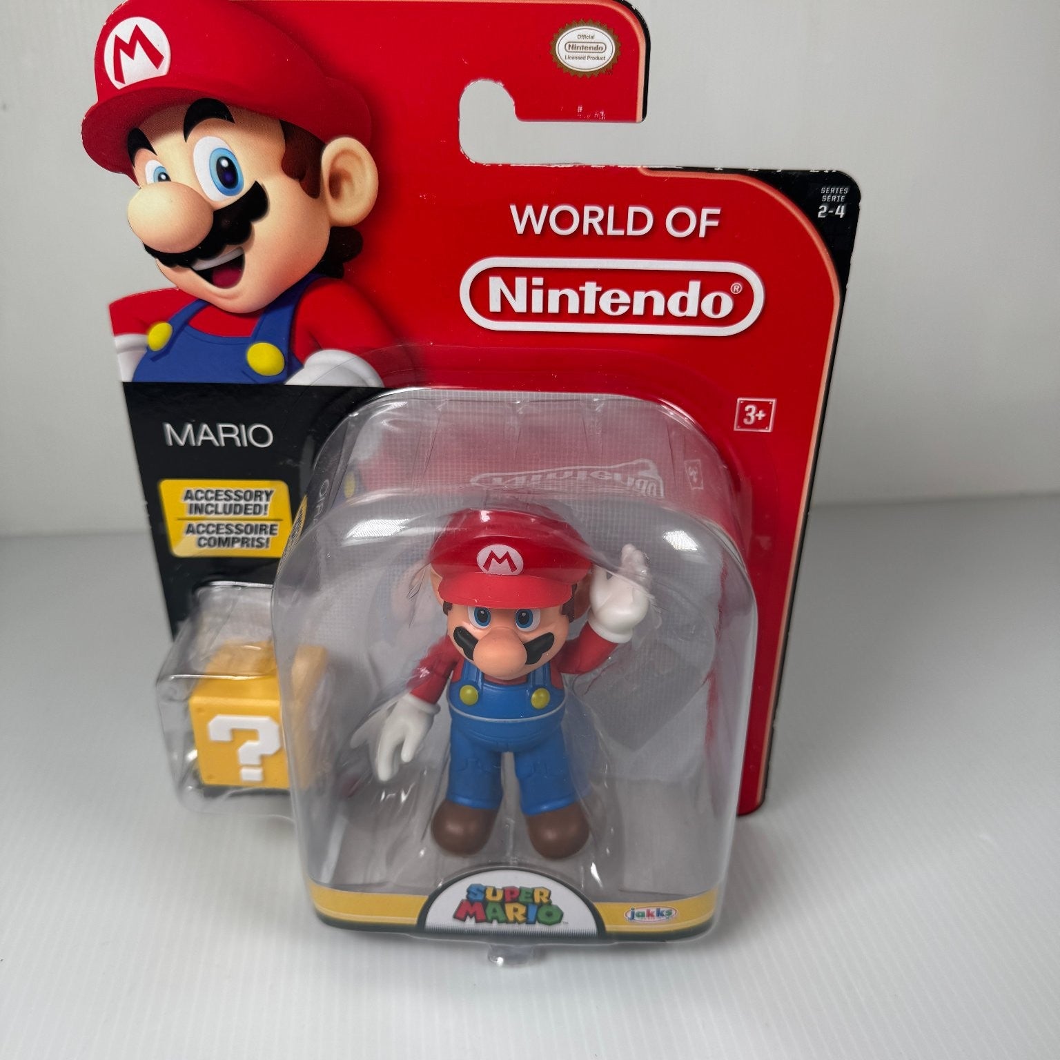 Mario World of Nintendo 4 Inch Figure with Question Block Jakks Pacific
