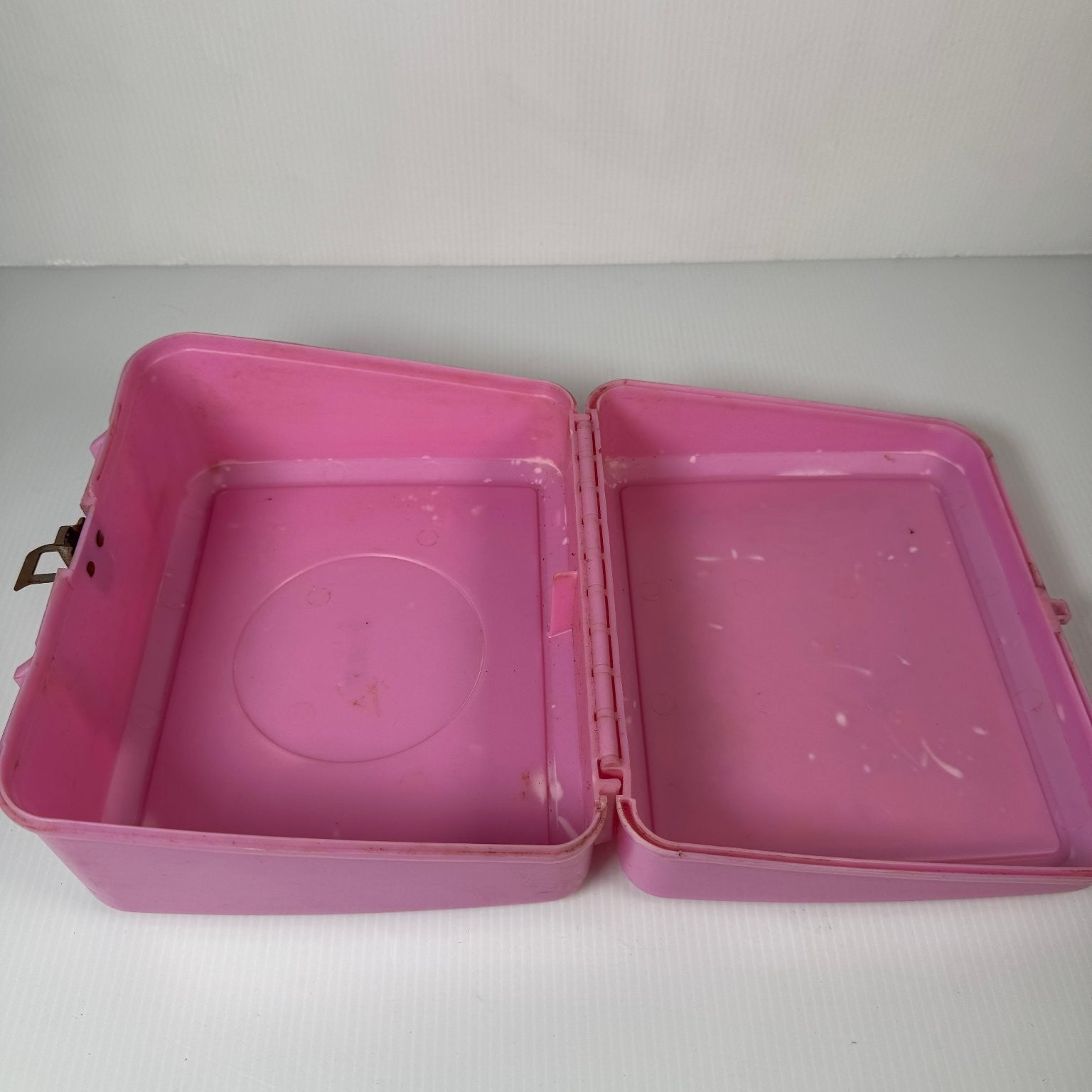 Mickey Minnie Disney Disneyana Pink Plastic Lunchbox Aladdin Vintage 90s