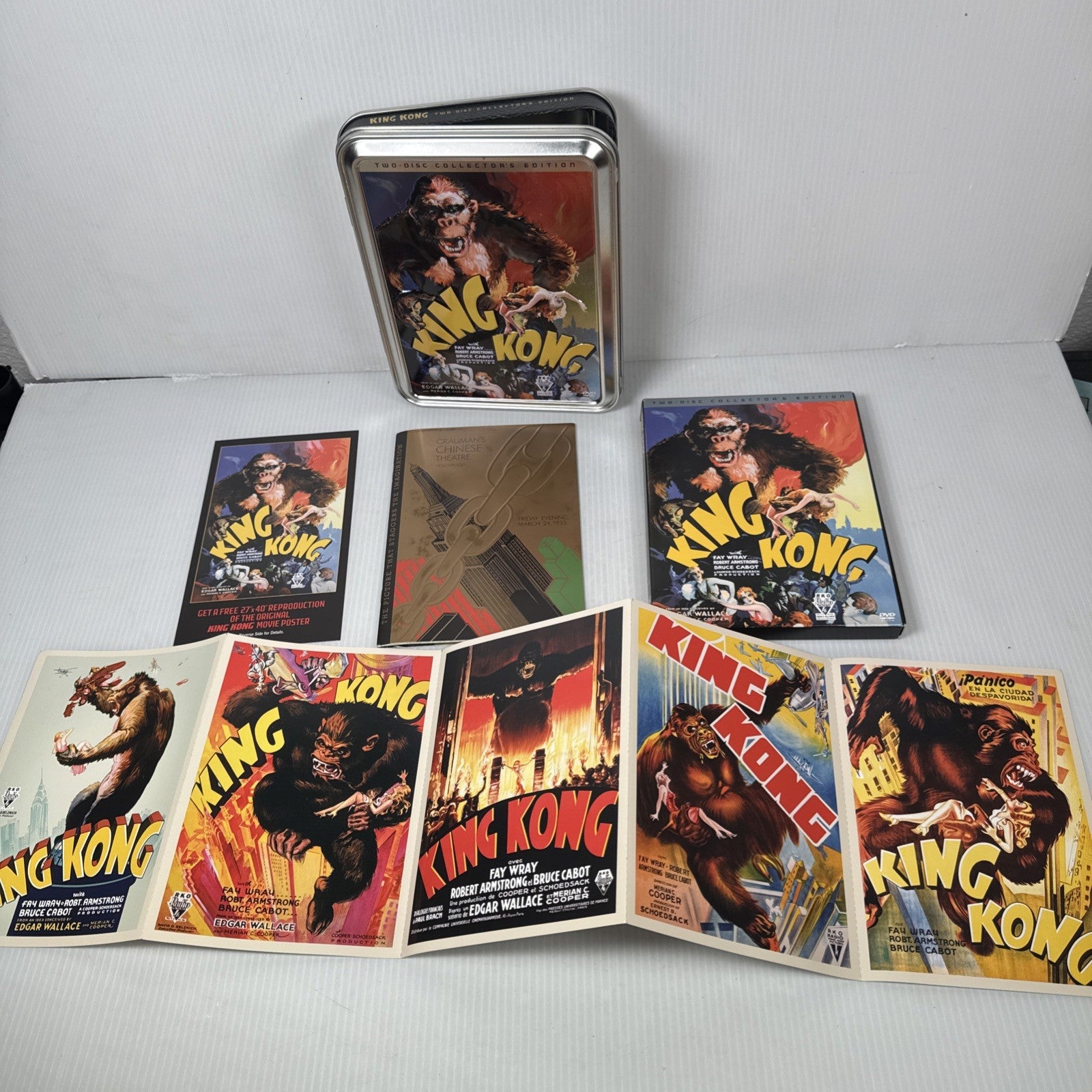 King Kong (DVD, 2005, 2-Disc Set, Collectors Edition) Tin Case Complete