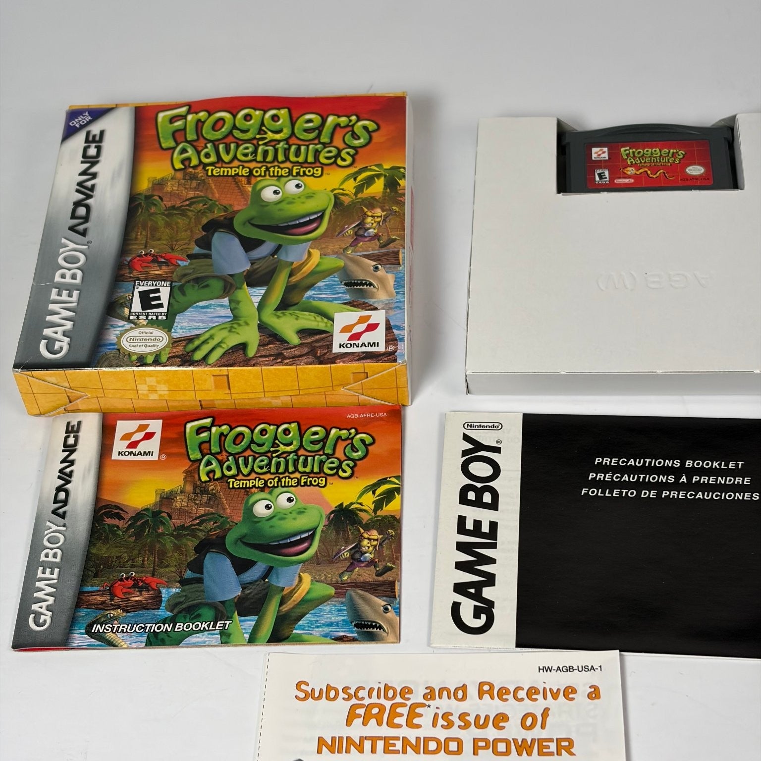 Frogger's Adventures Temple of the Frog GBA Game Boy Advance Game Complete CIB