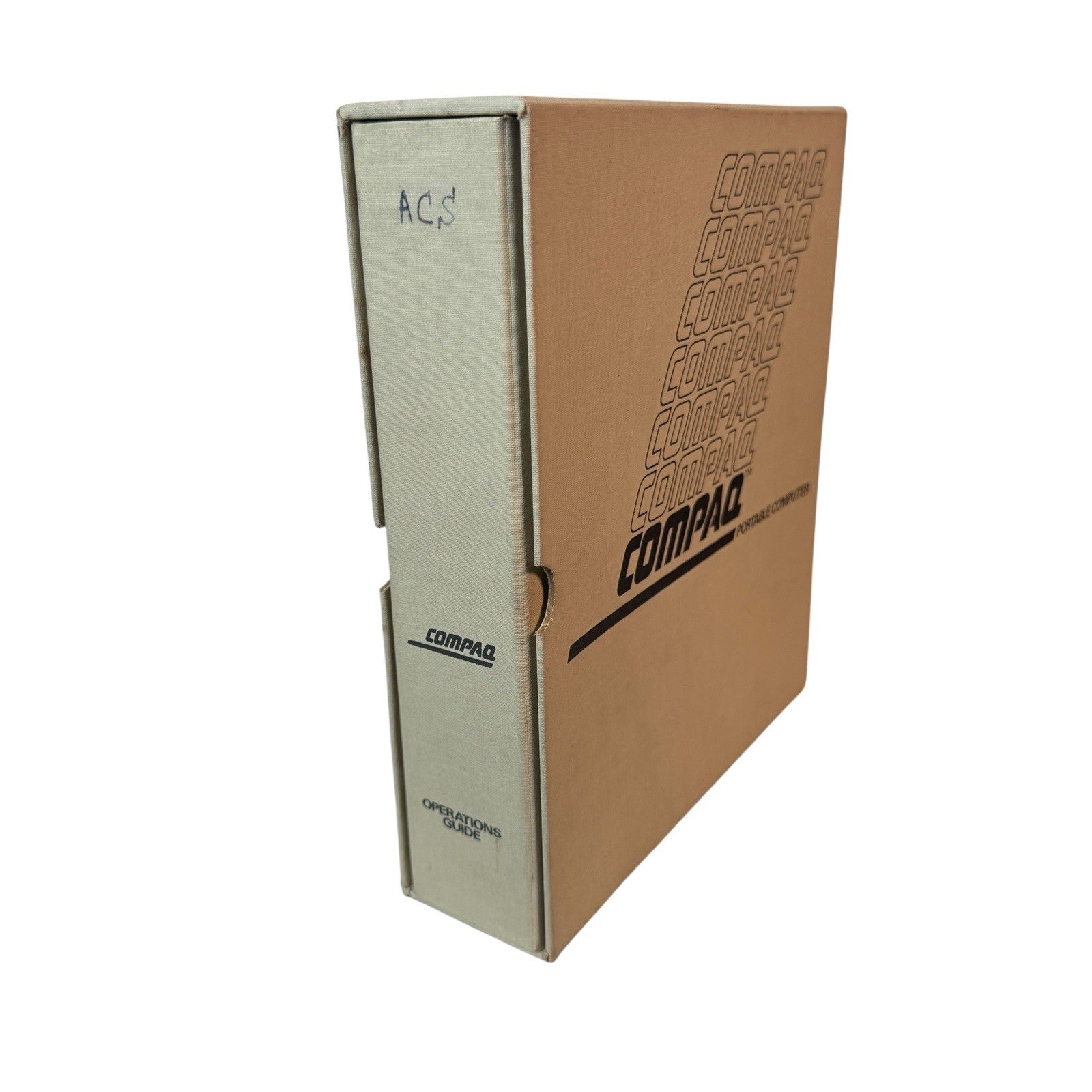 Compaq Portable Model 1 (1983) IBM PC Compatible w/ Manual & Disks AS IS