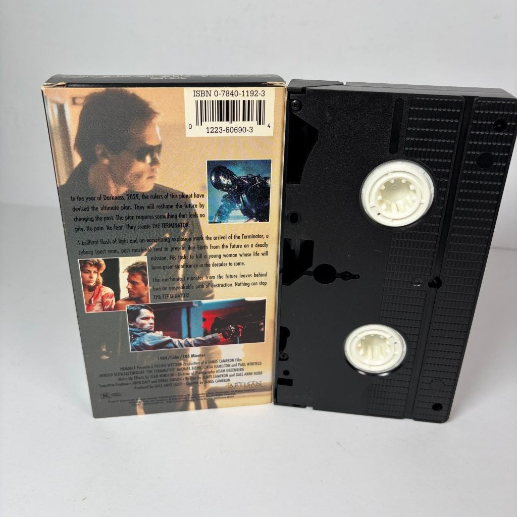 The Terminator VHS Limited Edition Artisan Schwarzenegger 1984 Rated R Hi-Fi