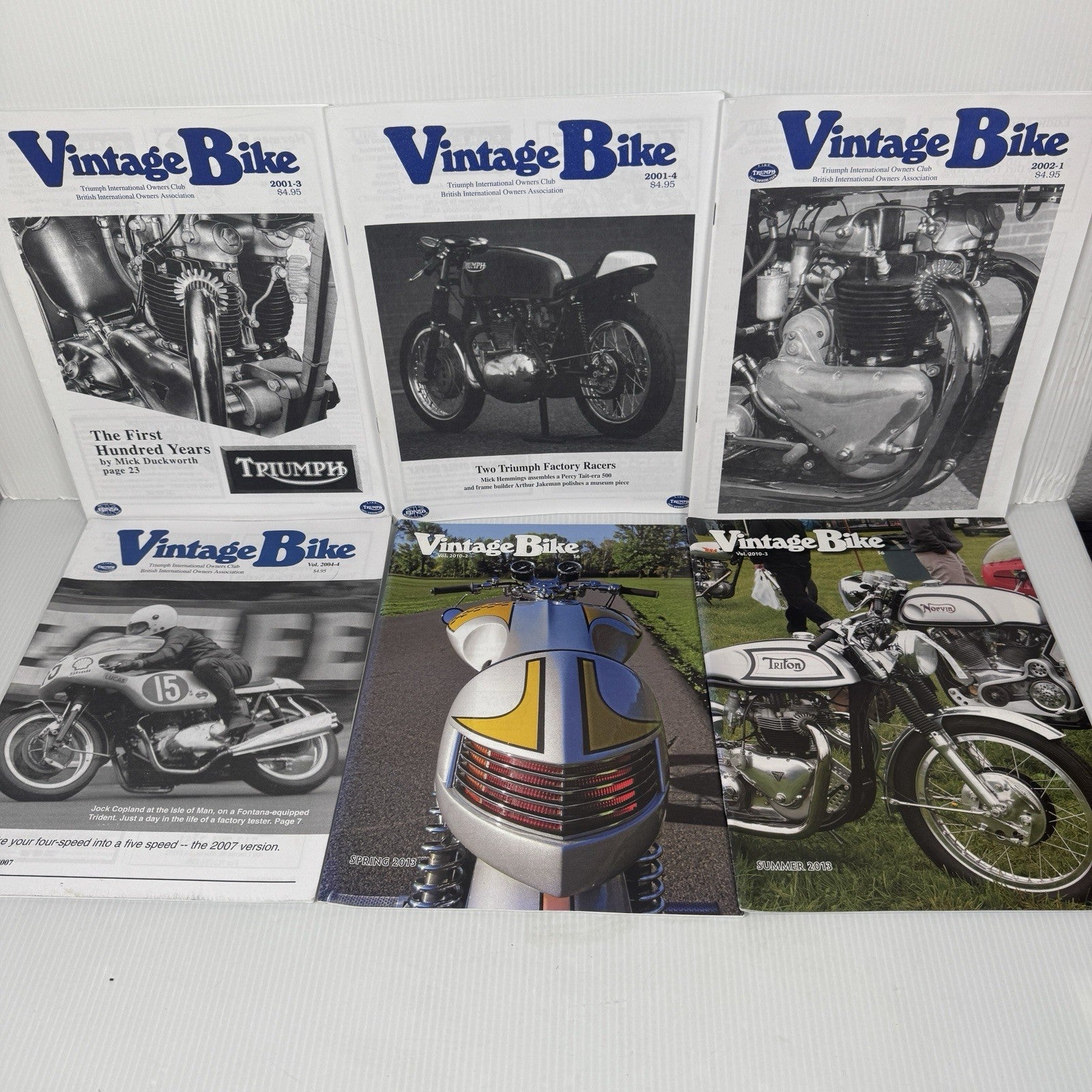 Vintage Bike Motorcycle Magazine Triumph Intl Owners Club Lot Of 41, 1993-2015