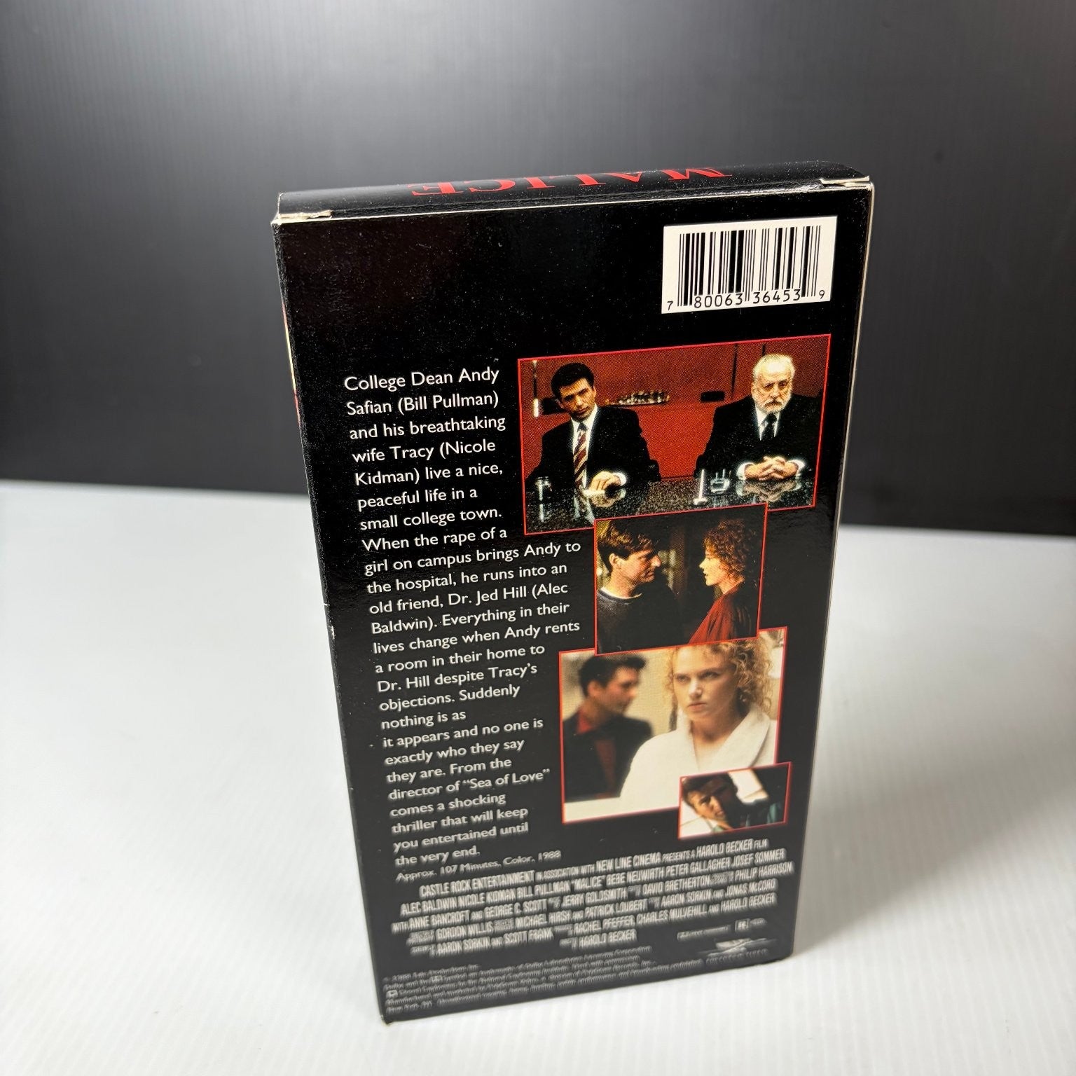 Malice VHS 1993 Thriller Original Release Castle Rock Entertainment