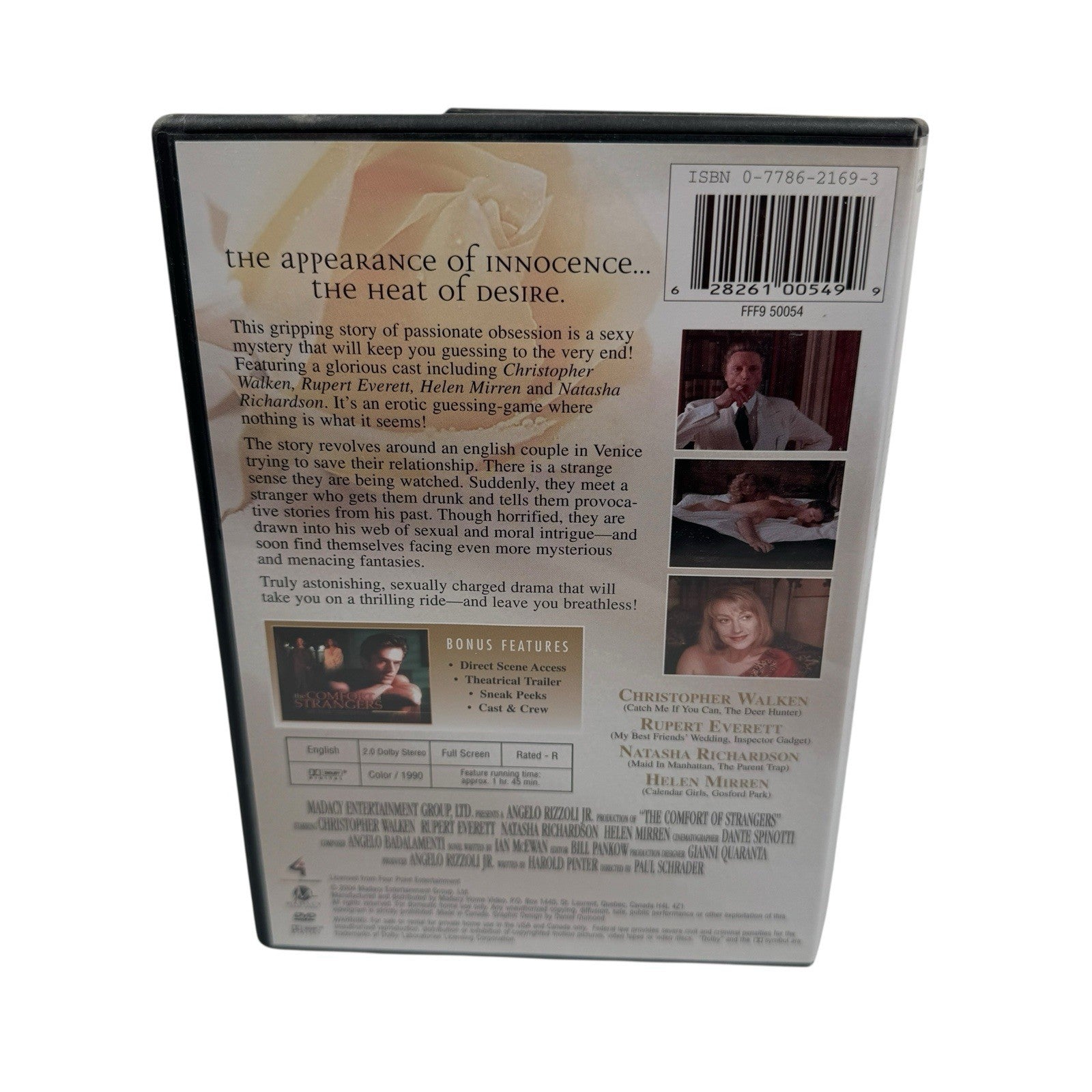 The Comfort of Strangers by Paul Schrader Drama Movie w/ Helen Miren