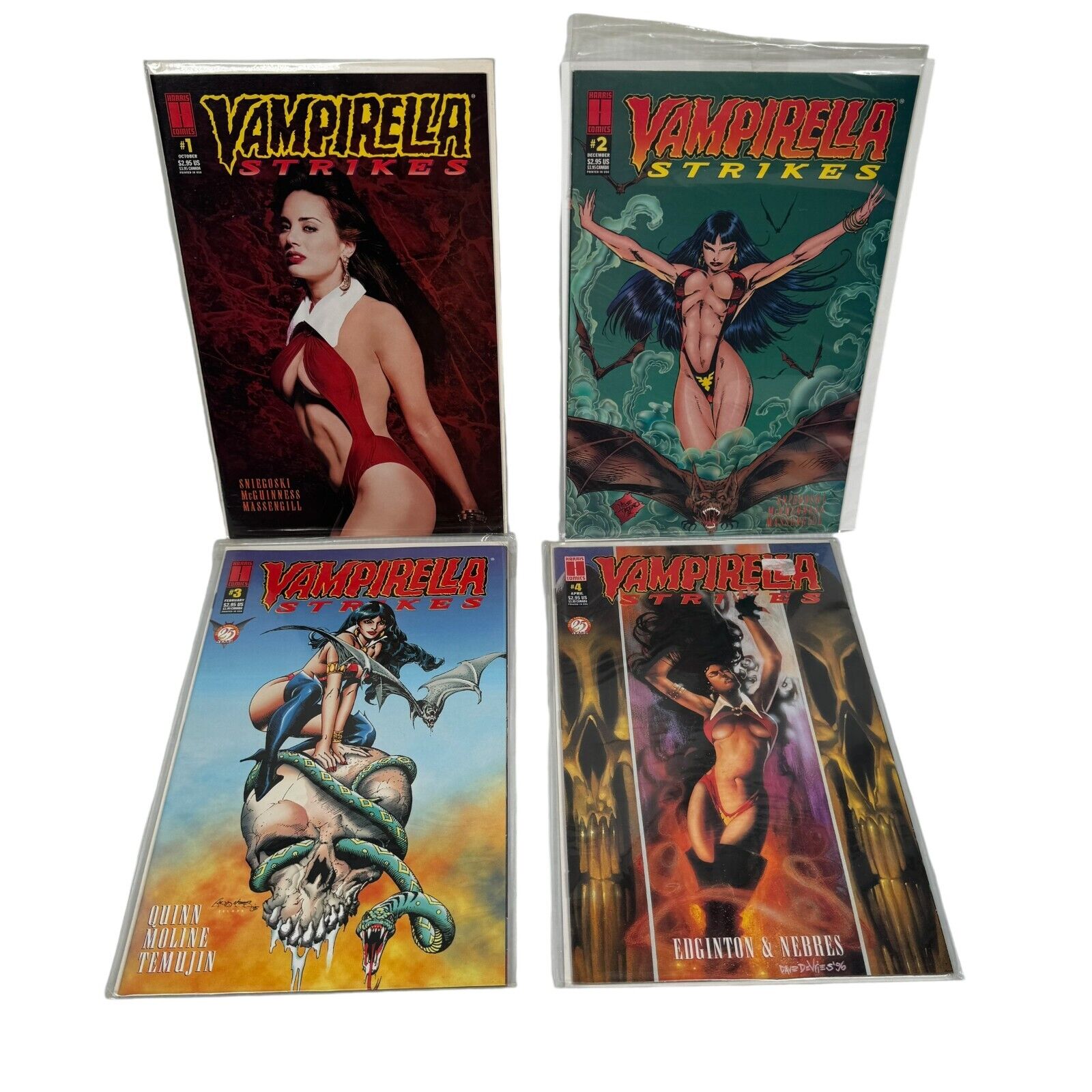 Lot of 9 Vampirella Comics Various Harris Series Strikes, Of Drakulon, Classic