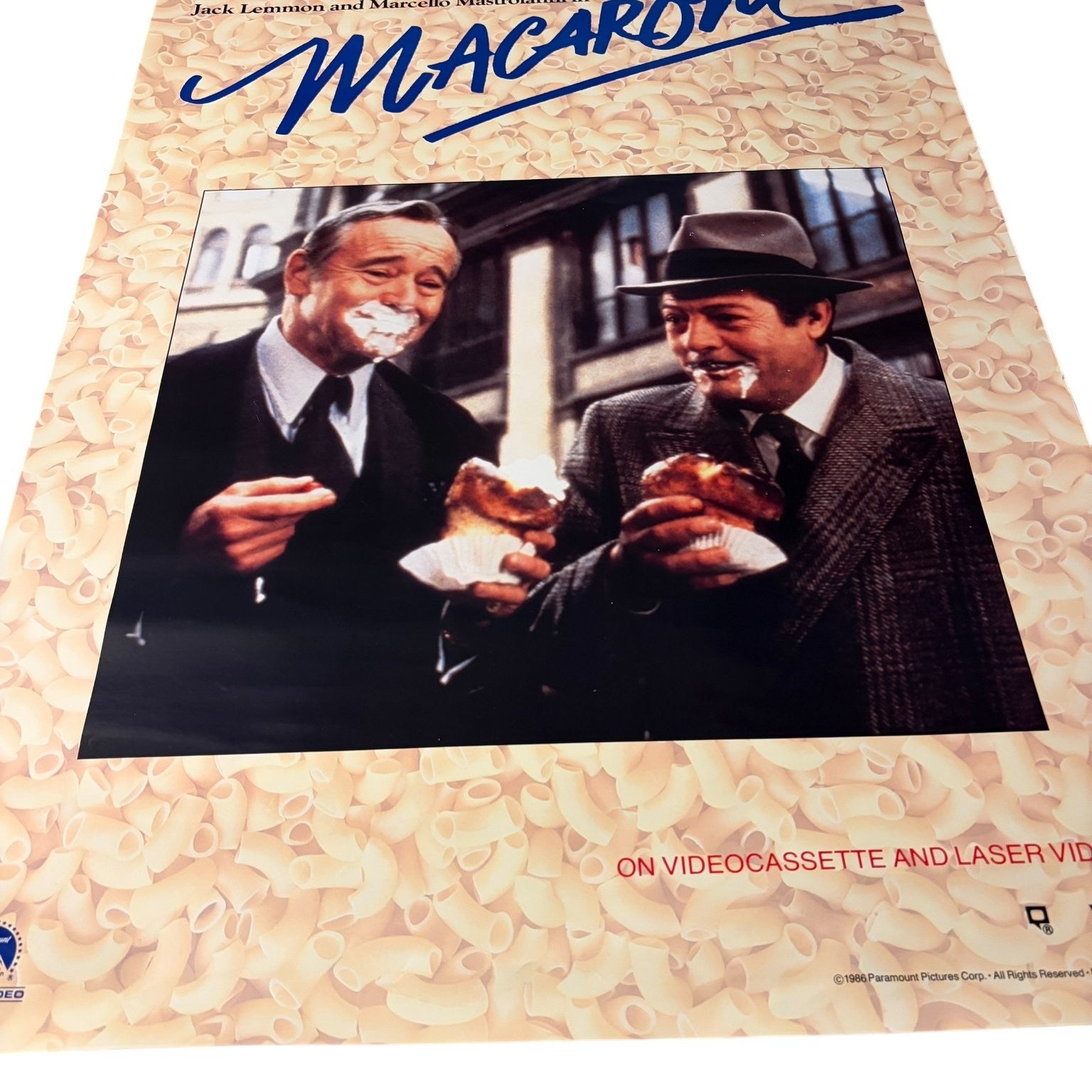 Macaroni 1986 Video Store Movie Poster Paramount Pictures 32"x23"