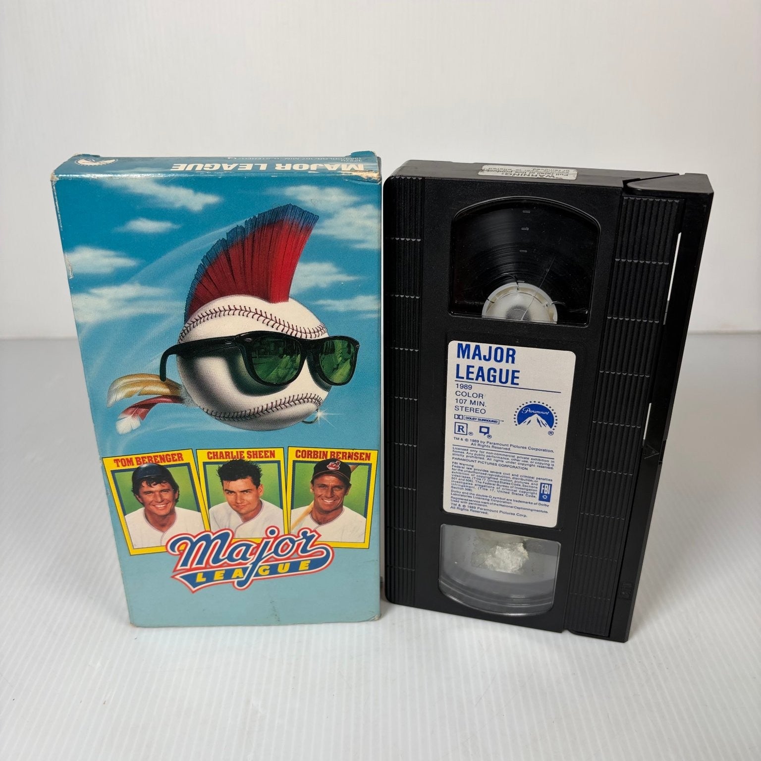 Major League VHS 1989 Sports Comedy Tom Berenger Charlie Sheen Paramount