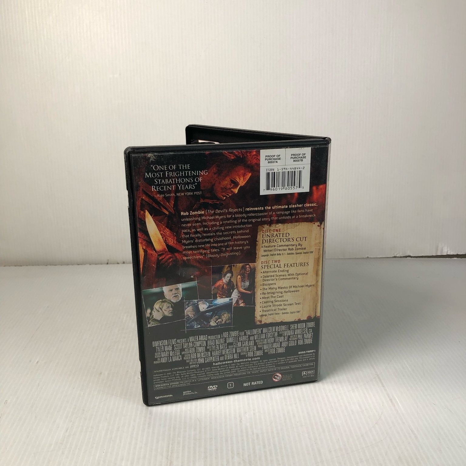 Halloween DVD 2007 Unrated Director's Cut Rob Zombie 2-Disc Special Edition