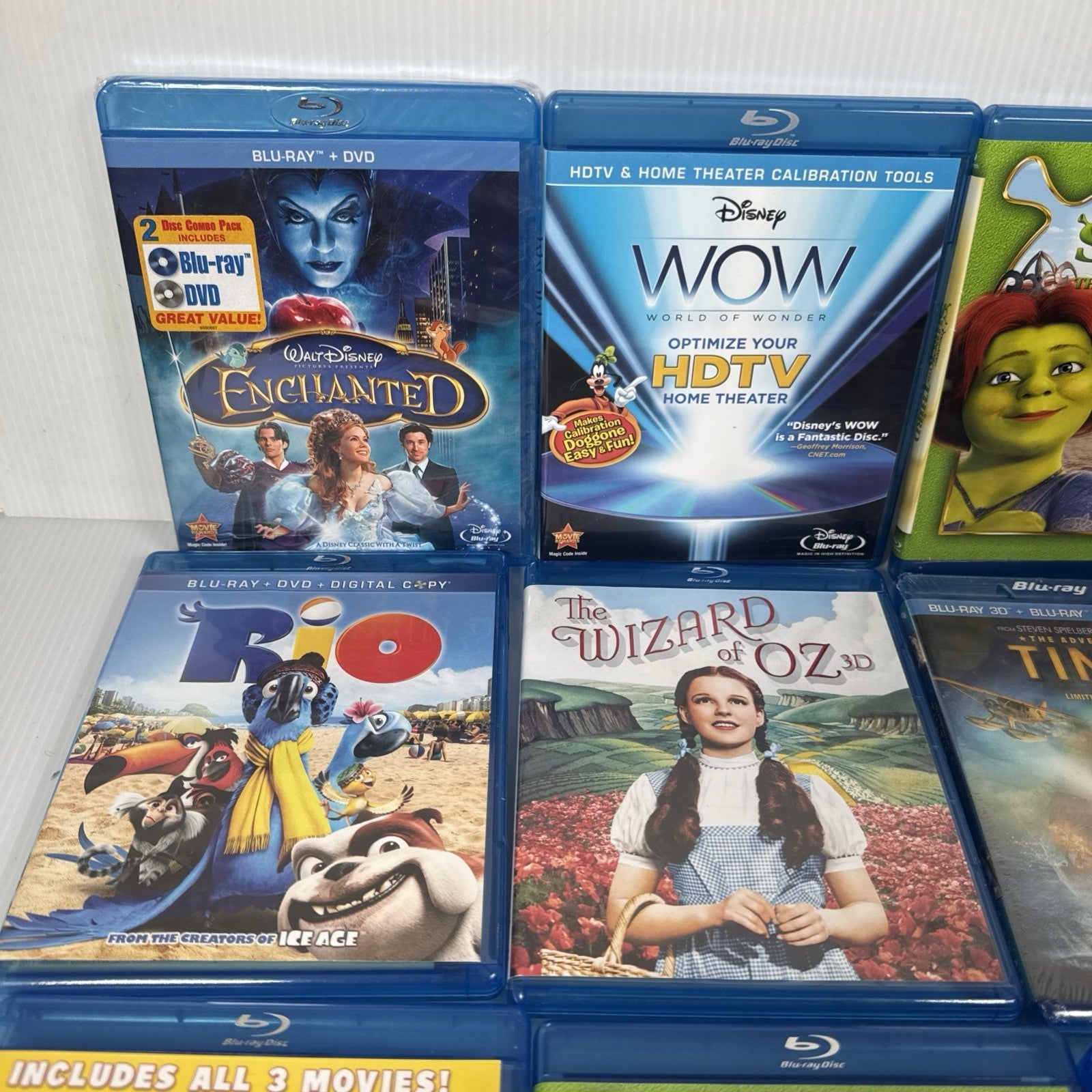 Lot Of 12 Disney Blu Ray, 3D Blu Ray, Movies & Sets Shrek, Madagascar & More