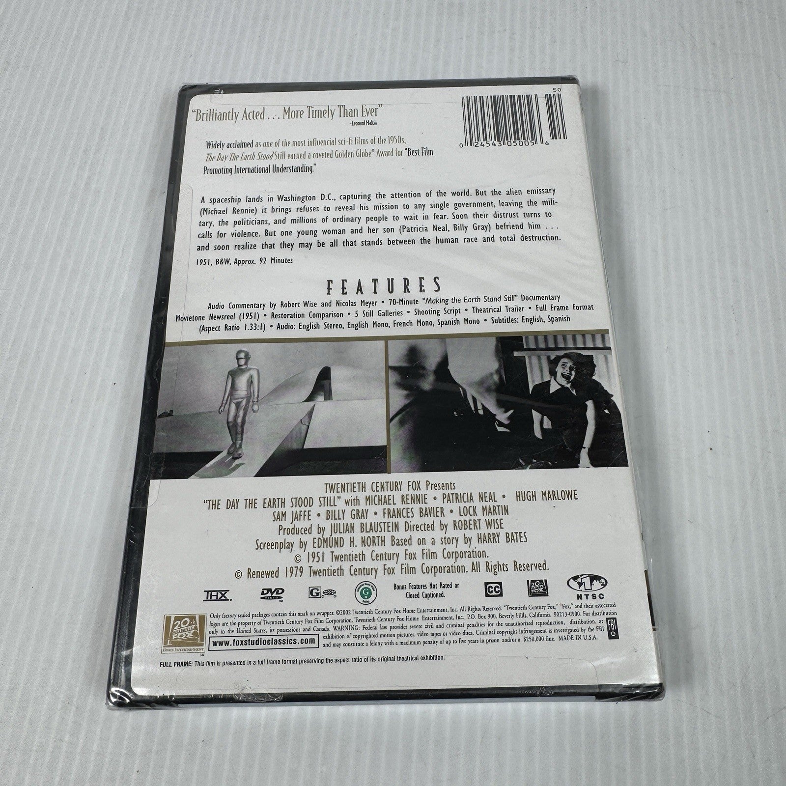The Day the Earth Stood Still (DVD, 1951) Sealed