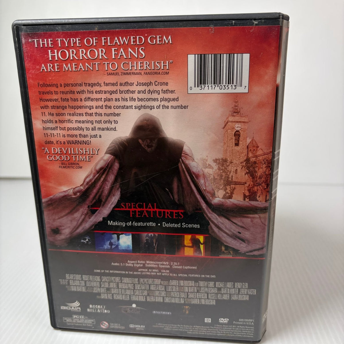 11-11-11 The Prophecy DVD 2011 Darren Lynn Bousman Saw Director Horror Film